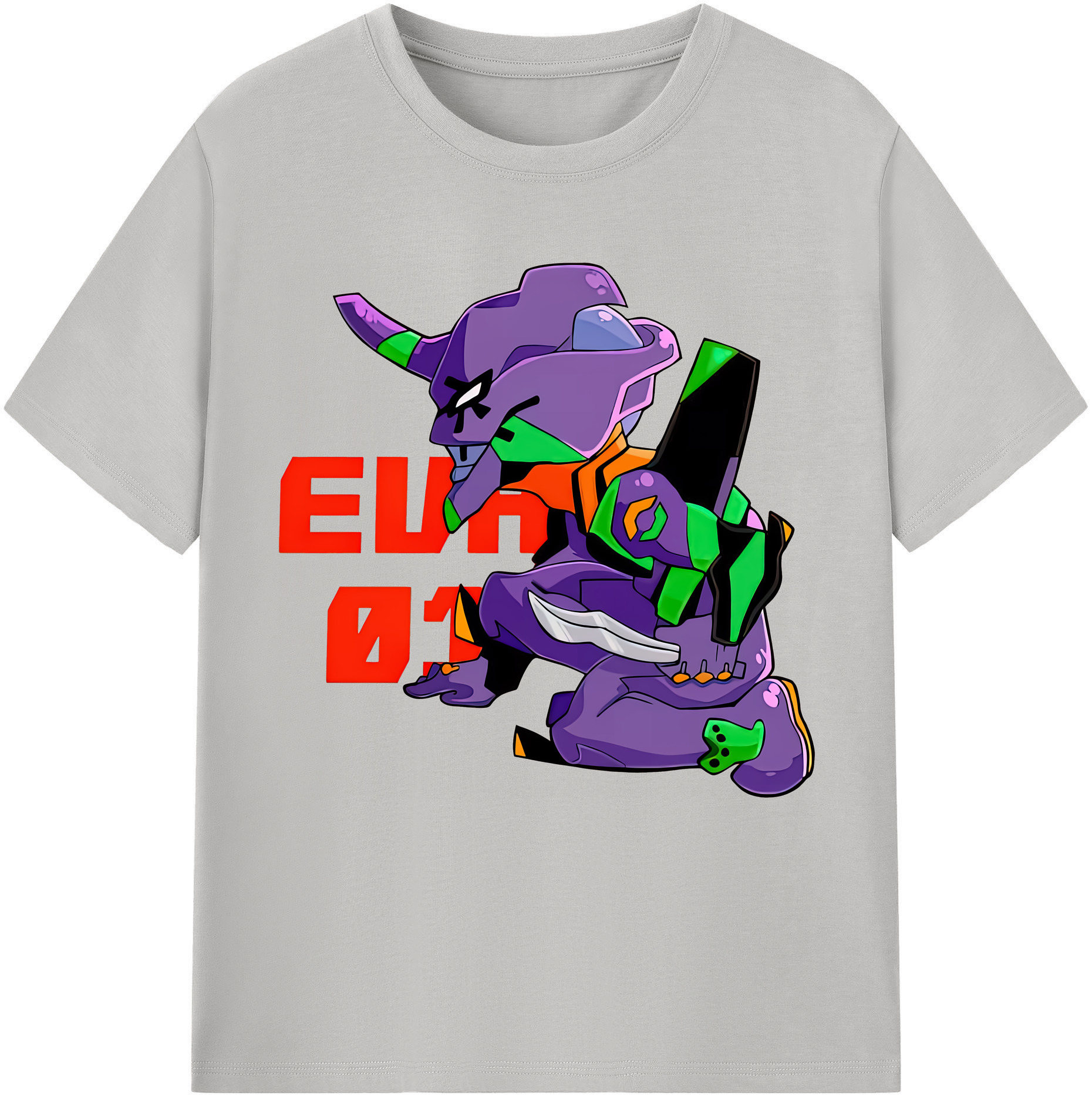 （画像用） EVA 新世紀エヴァンゲリオン レディースカジュアルプリントTシャツ（綿100％）