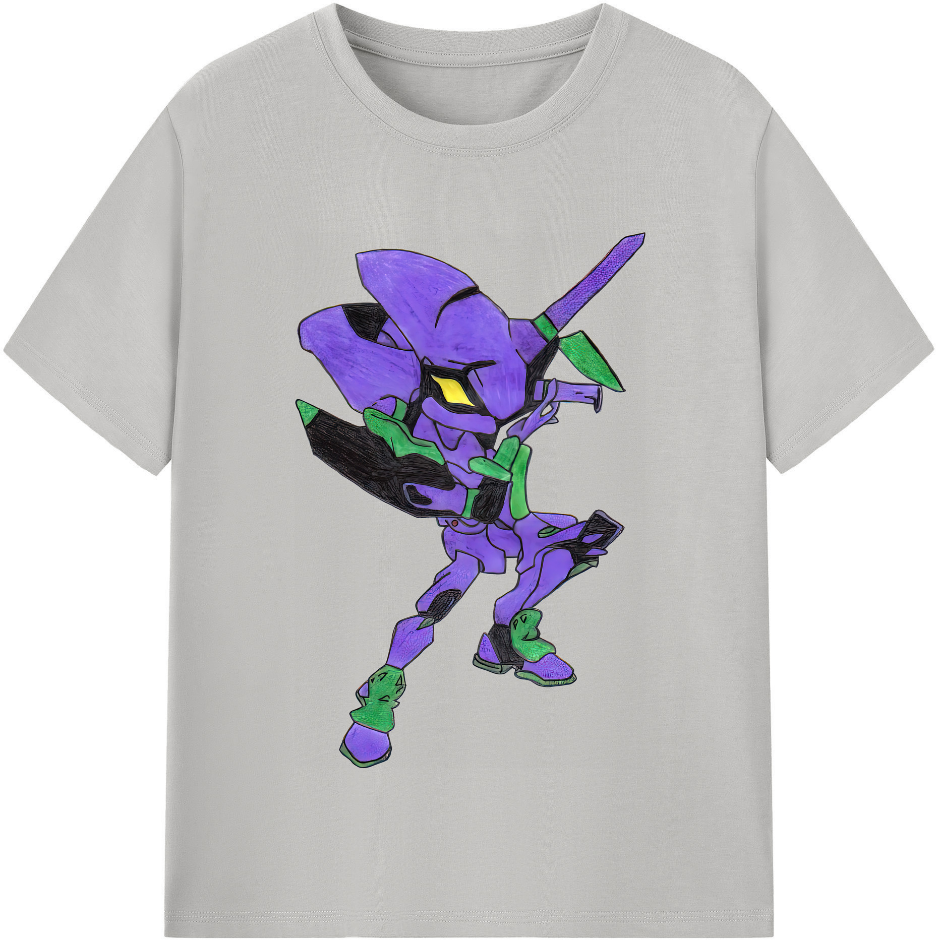 （画像用） EVA 新世紀エヴァンゲリオン レディースカジュアルプリントTシャツ（綿100％）