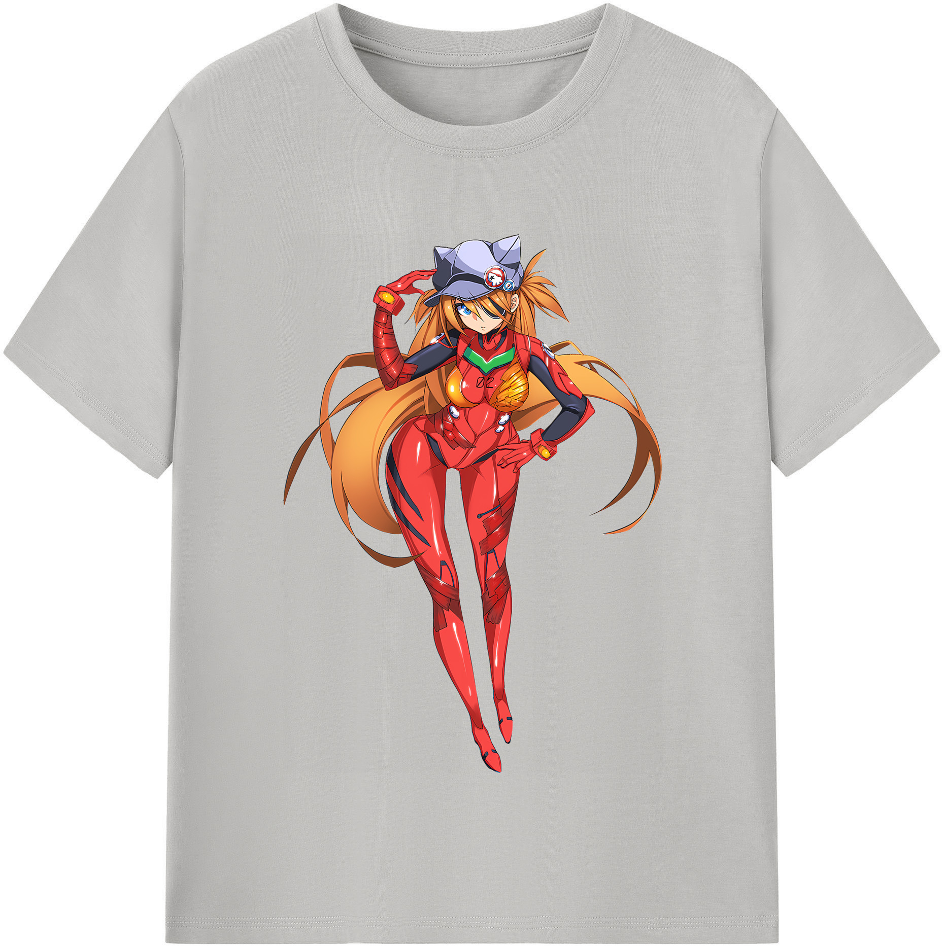 （画像用） EVA 新世紀エヴァンゲリオン レディースカジュアルプリントTシャツ（綿100％）
