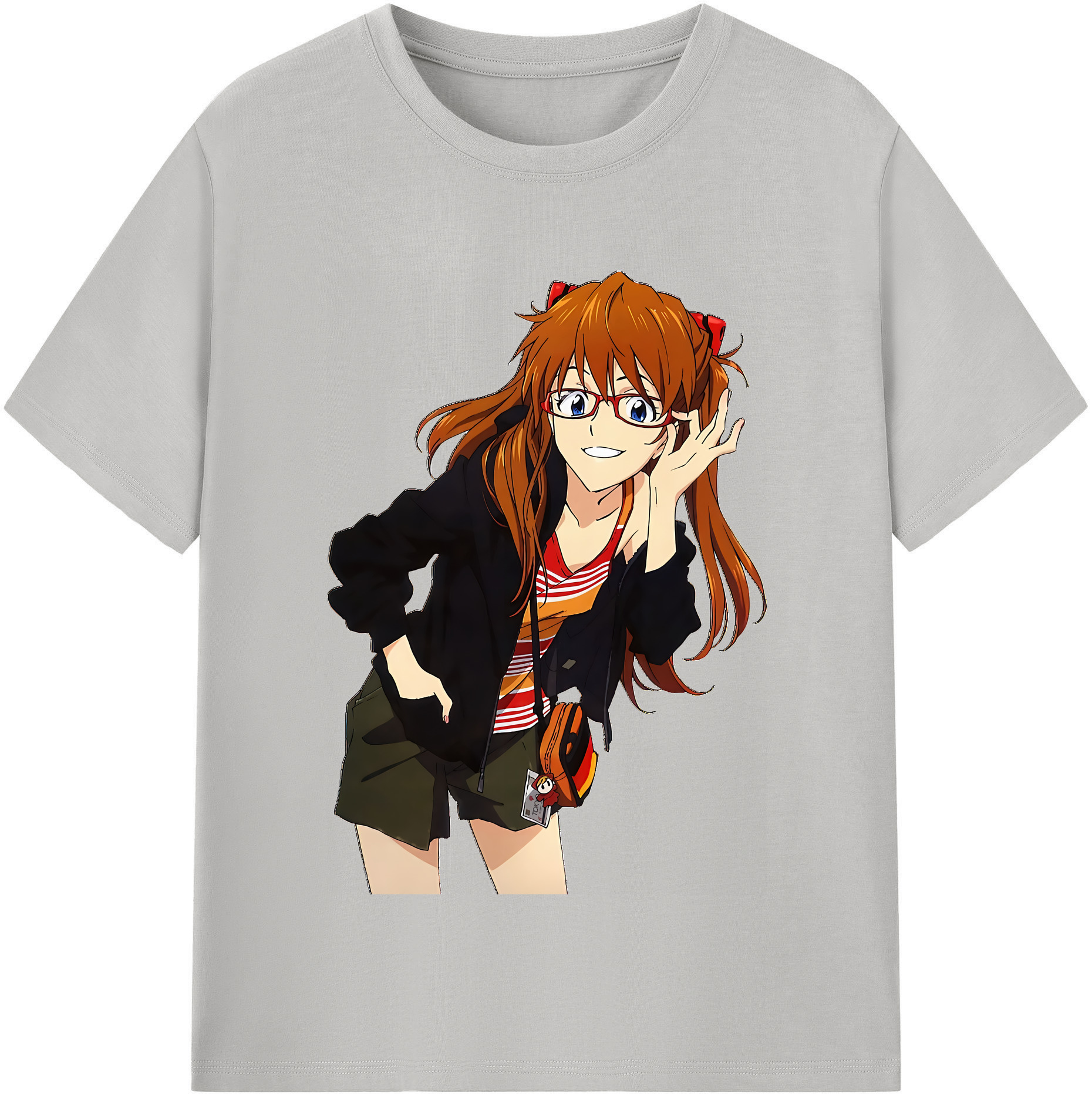 （画像用） EVA 新世紀エヴァンゲリオン レディースカジュアルプリントTシャツ（綿100％）