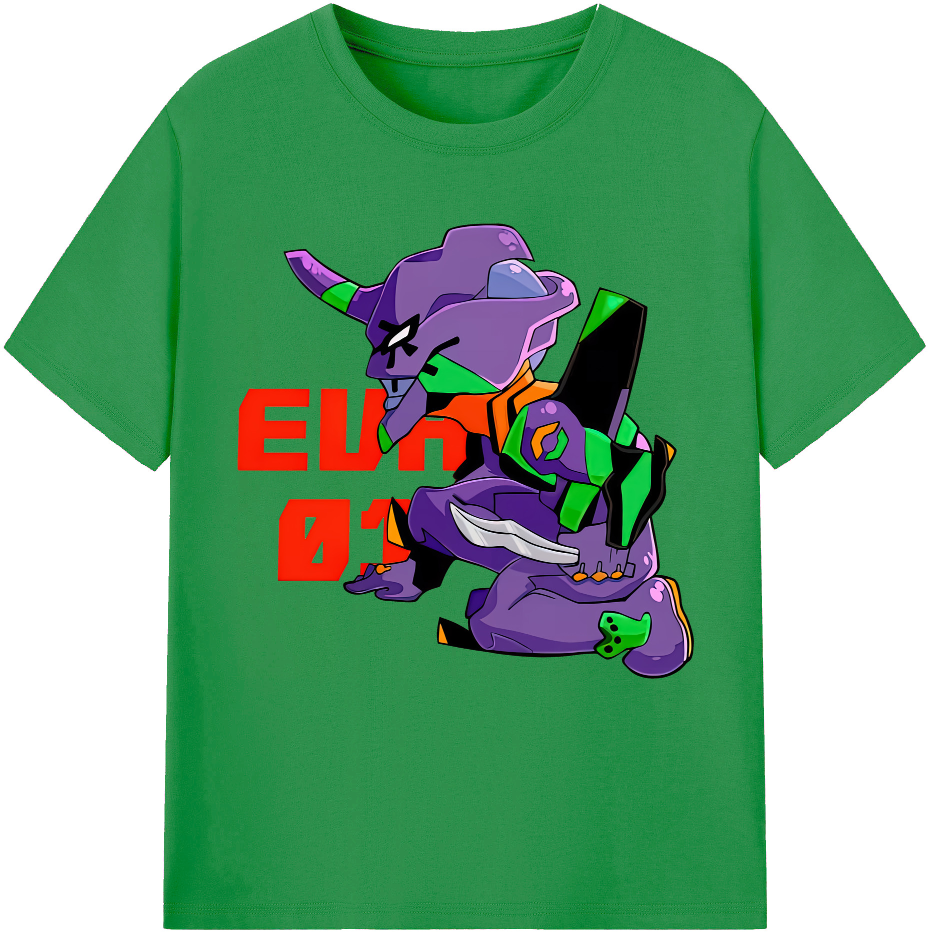 （画像用） EVA 新世紀エヴァンゲリオン レディースカジュアルプリントTシャツ（綿100％）