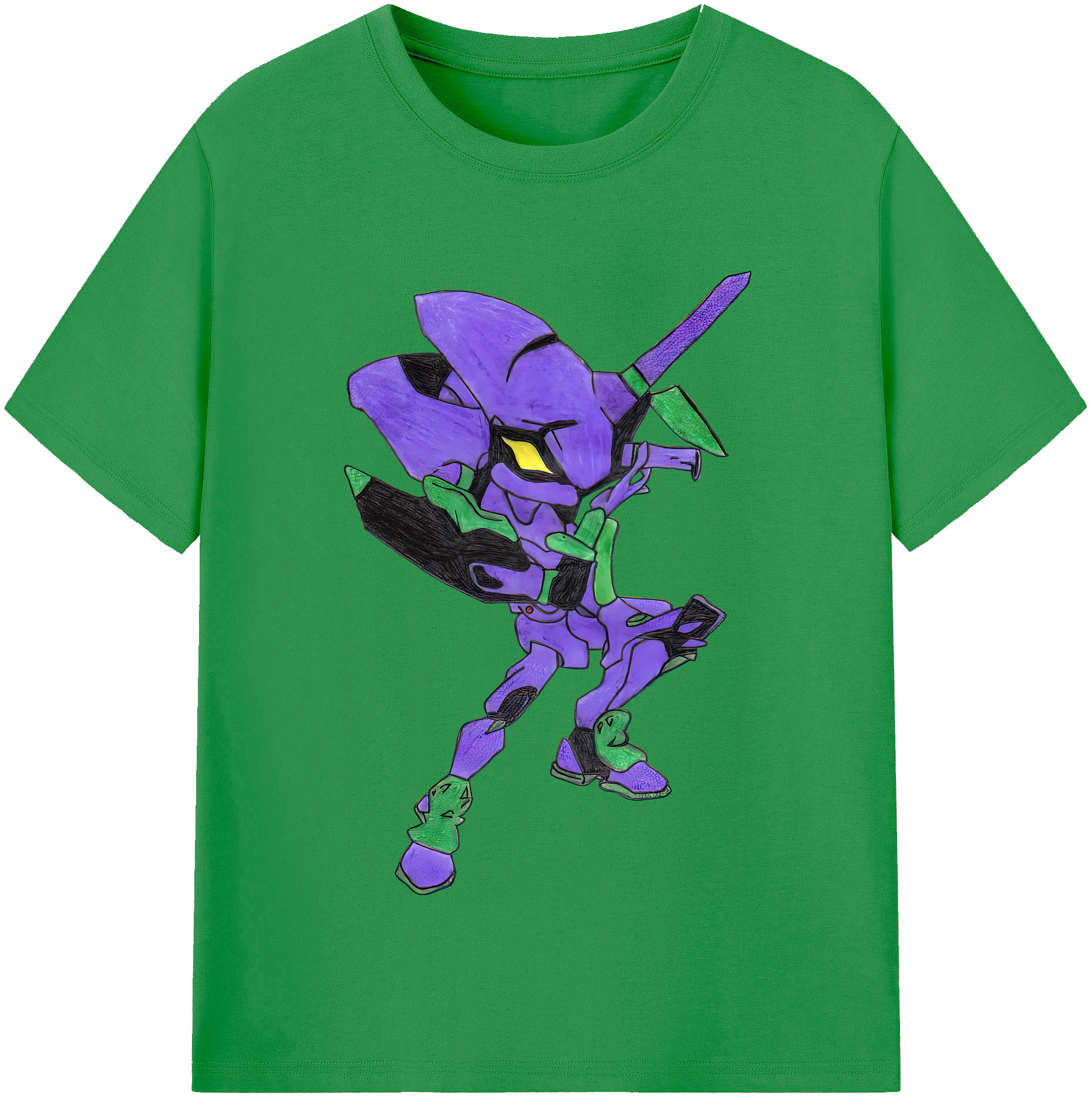 （画像用） EVA 新世紀エヴァンゲリオン レディースカジュアルプリントTシャツ（綿100％）