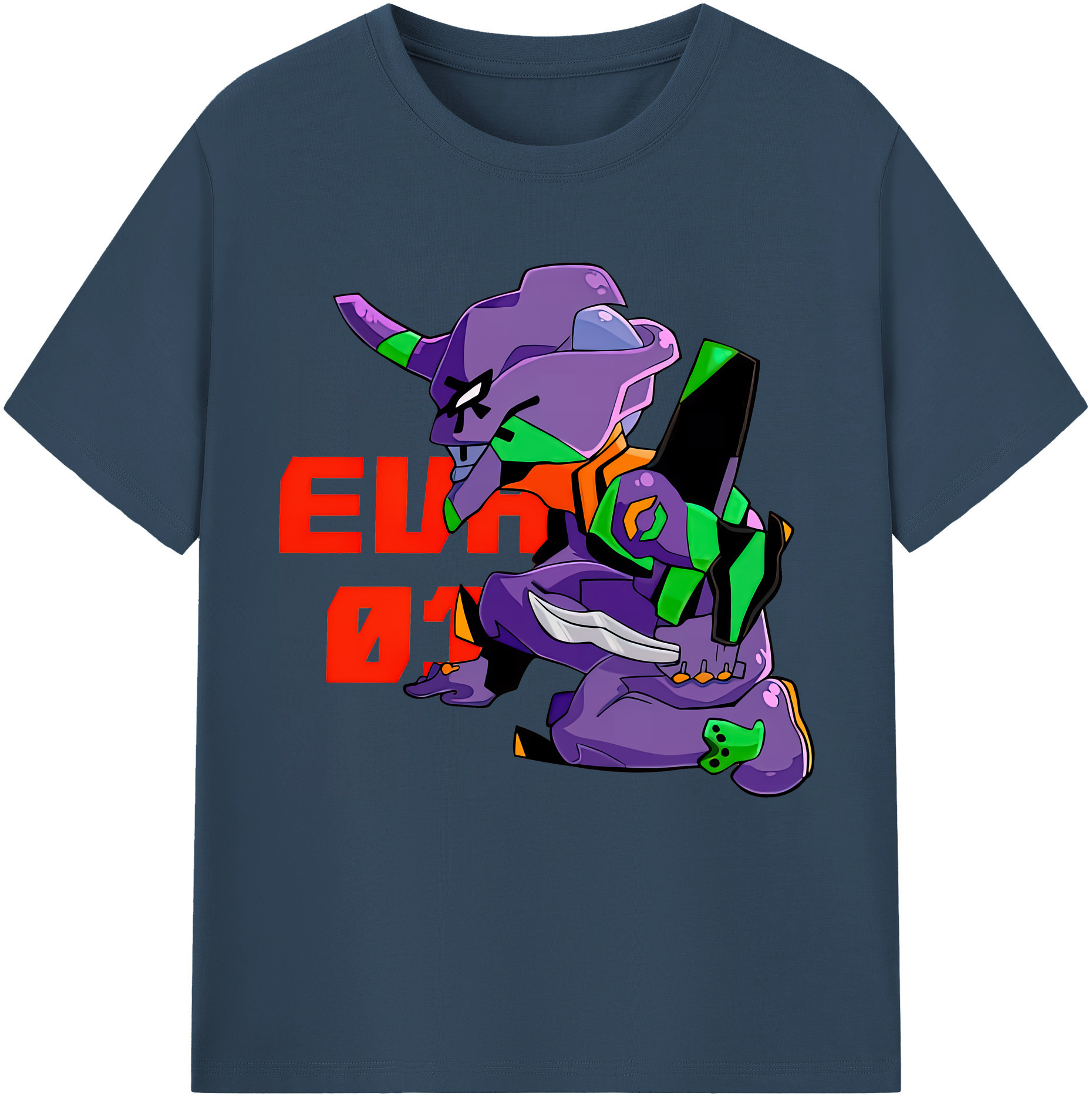 （画像用） EVA 新世紀エヴァンゲリオン レディースカジュアルプリントTシャツ（綿100％）