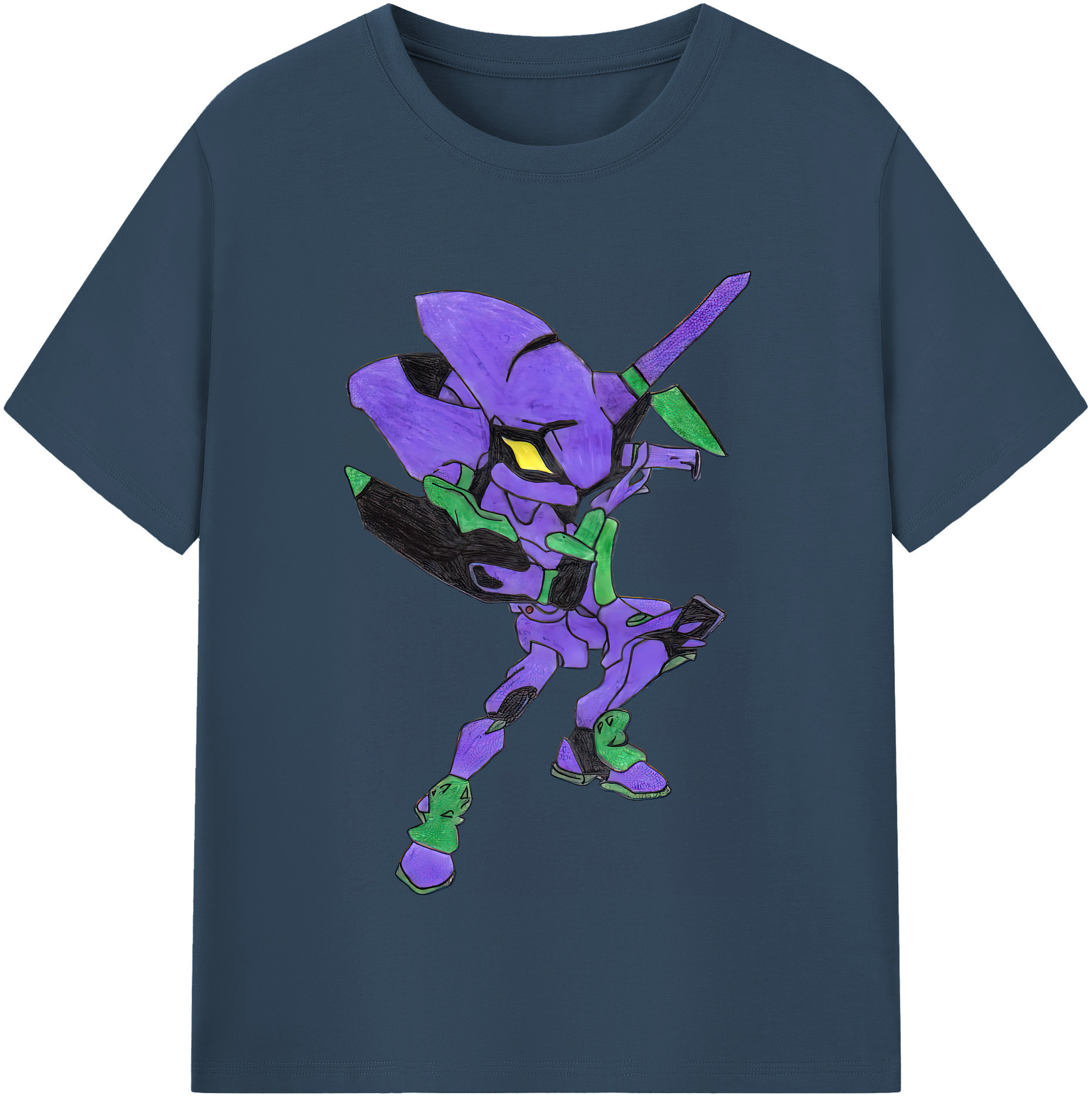 （画像用） EVA 新世紀エヴァンゲリオン レディースカジュアルプリントTシャツ（綿100％）