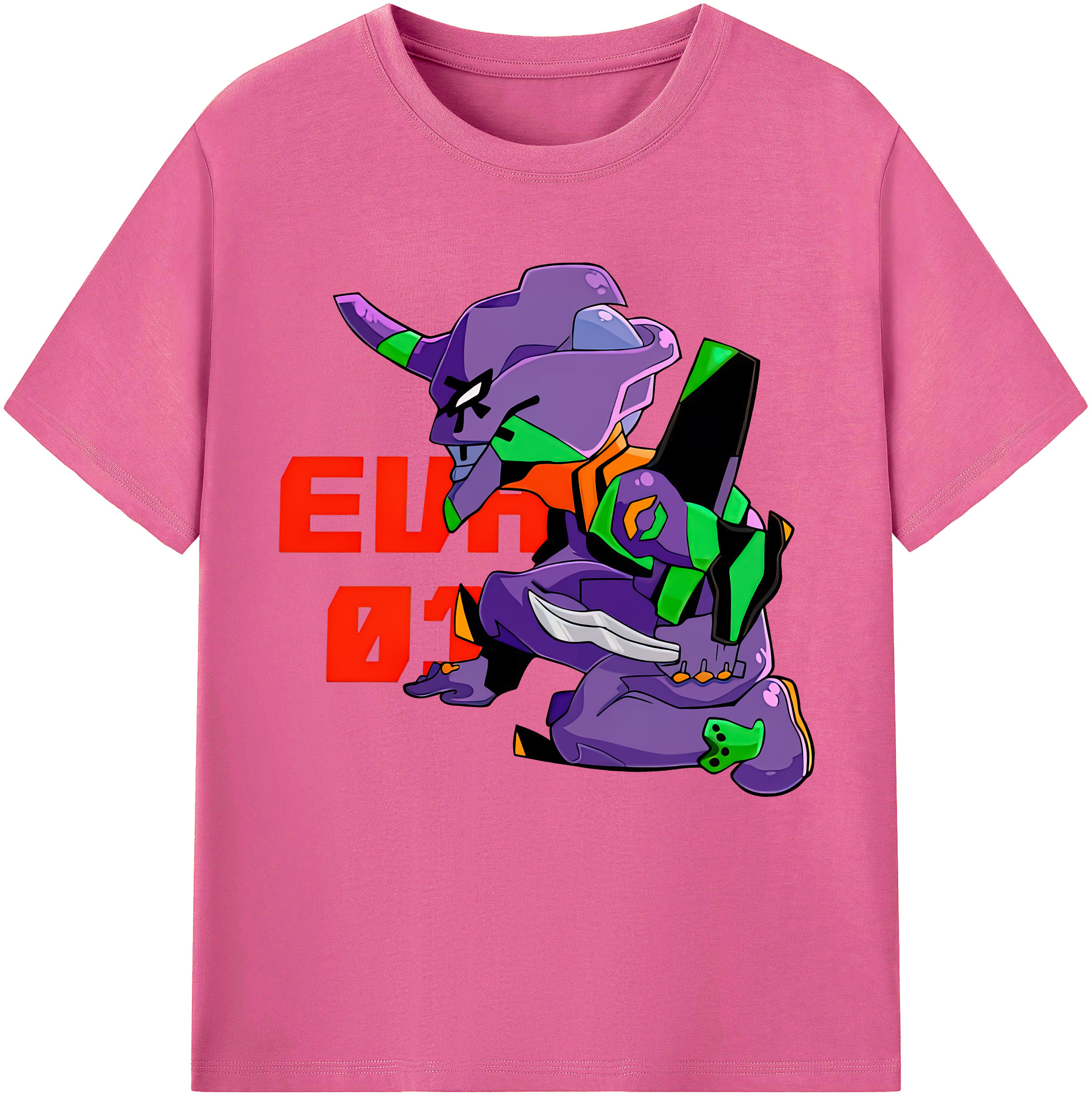 （画像用） EVA 新世紀エヴァンゲリオン レディースカジュアルプリントTシャツ（綿100％）
