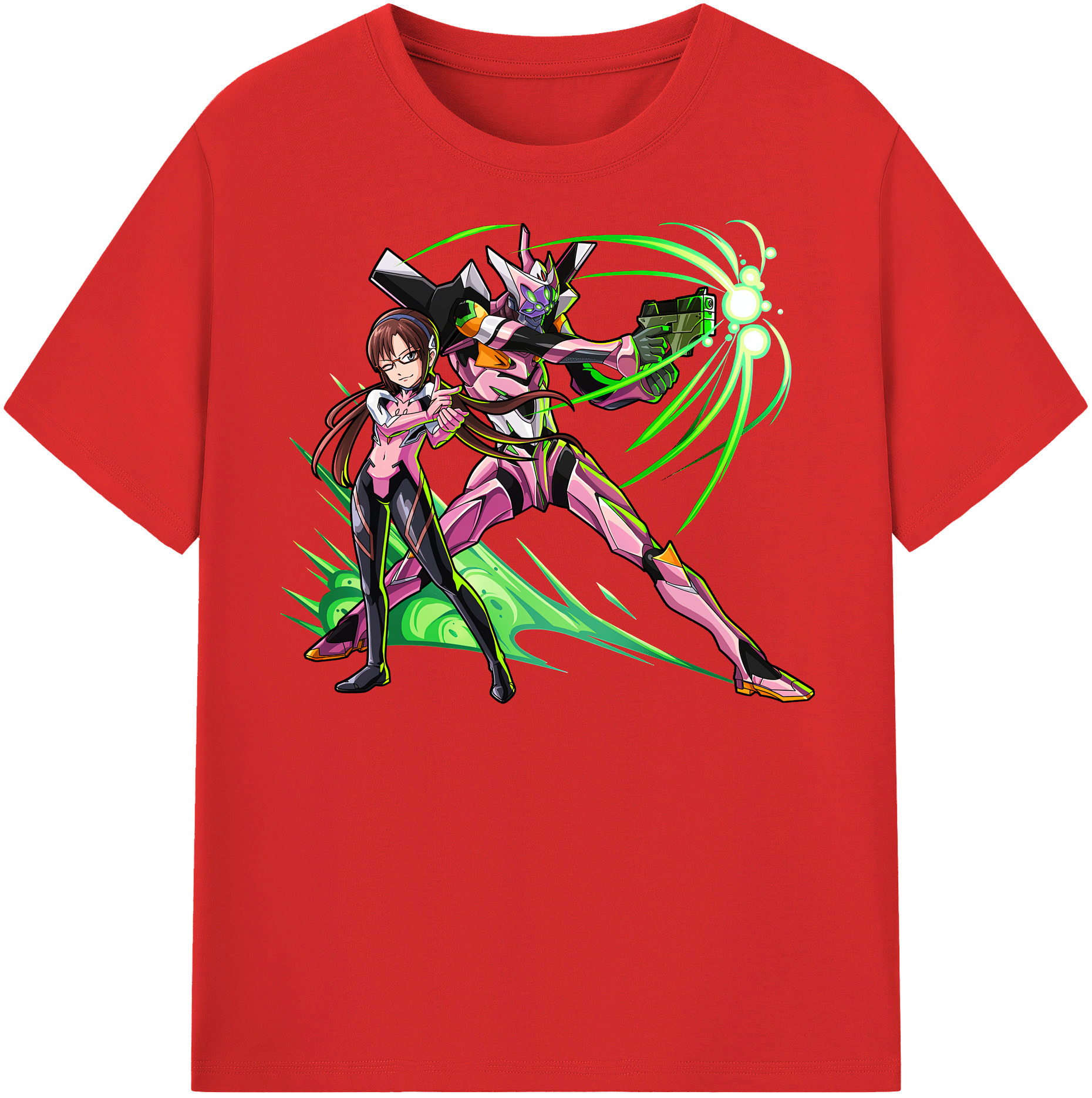 （画像用） EVA 新世紀エヴァンゲリオン レディースカジュアルプリントTシャツ（綿100％）