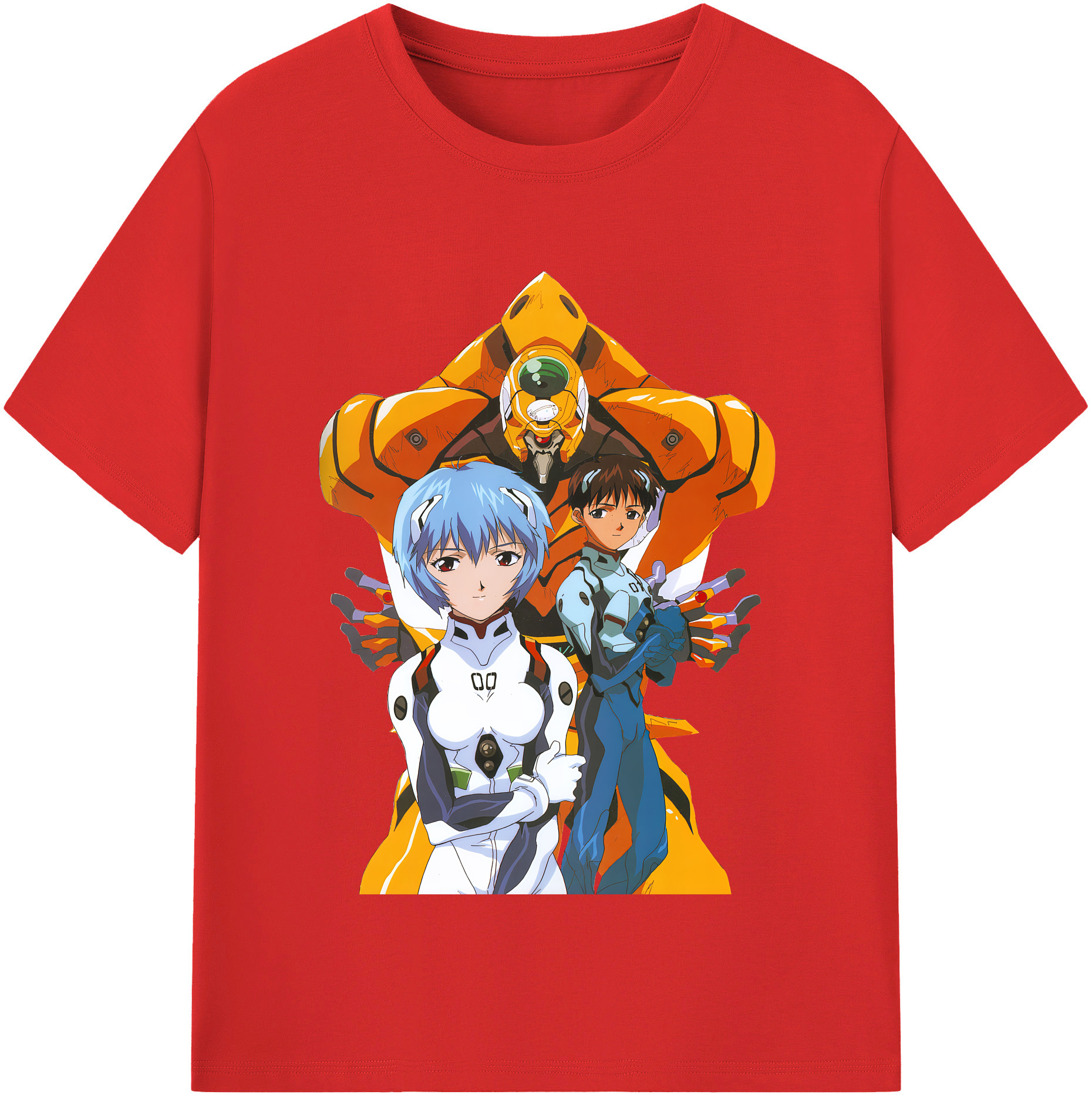 （画像用） EVA 新世紀エヴァンゲリオン レディースカジュアルプリントTシャツ（綿100％）
