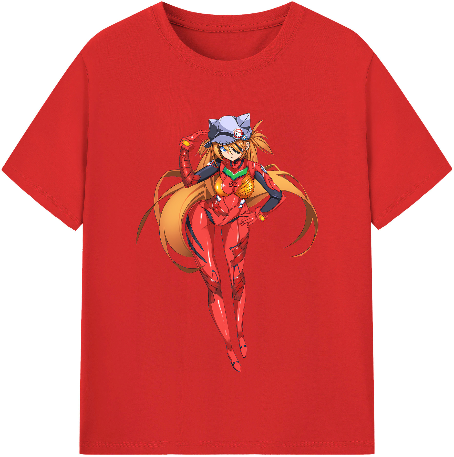 （画像用） EVA 新世紀エヴァンゲリオン レディースカジュアルプリントTシャツ（綿100％）