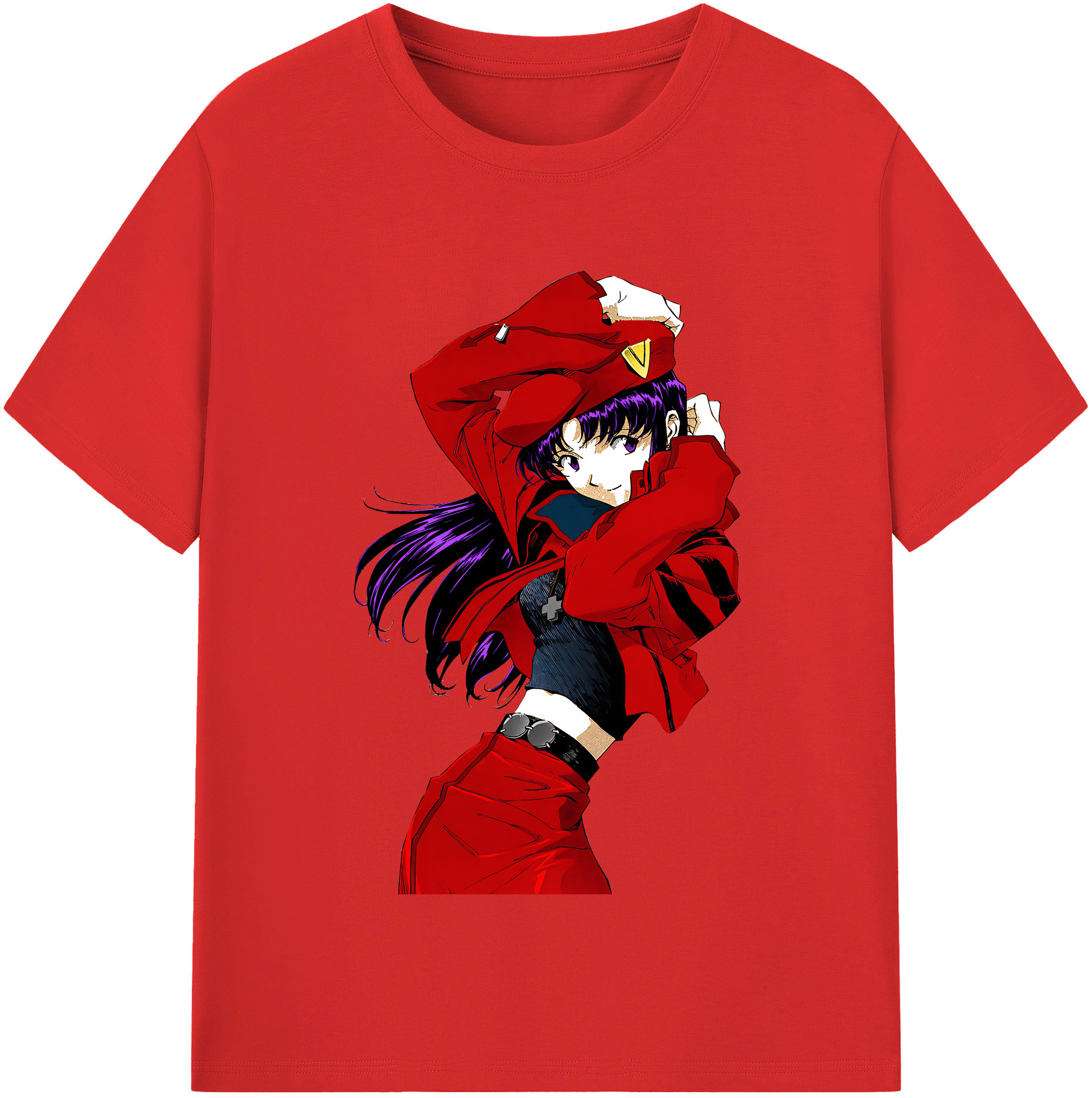 （画像用） EVA 新世紀エヴァンゲリオン レディースカジュアルプリントTシャツ（綿100％）