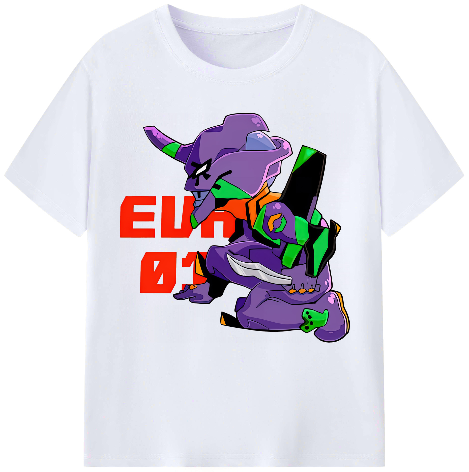 （画像用） EVA 新世紀エヴァンゲリオン レディースカジュアルプリントTシャツ（綿100％）