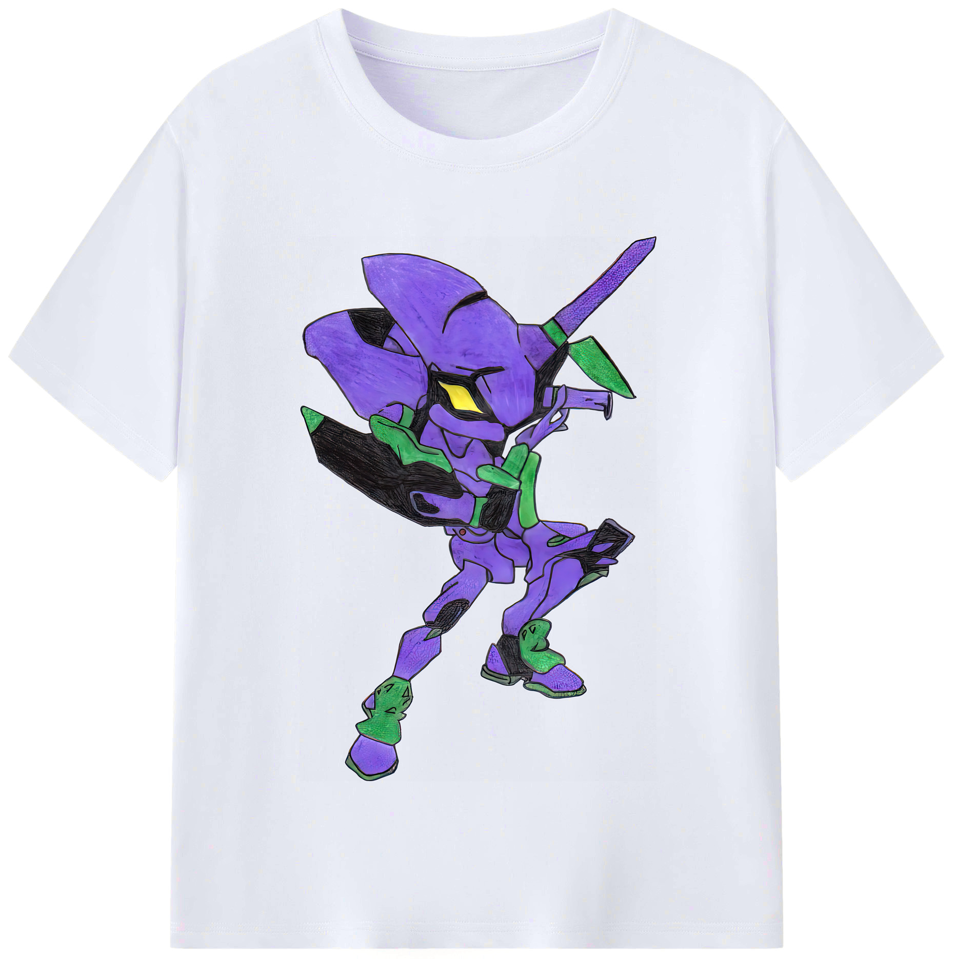 （画像用） EVA 新世紀エヴァンゲリオン レディースカジュアルプリントTシャツ（綿100％）