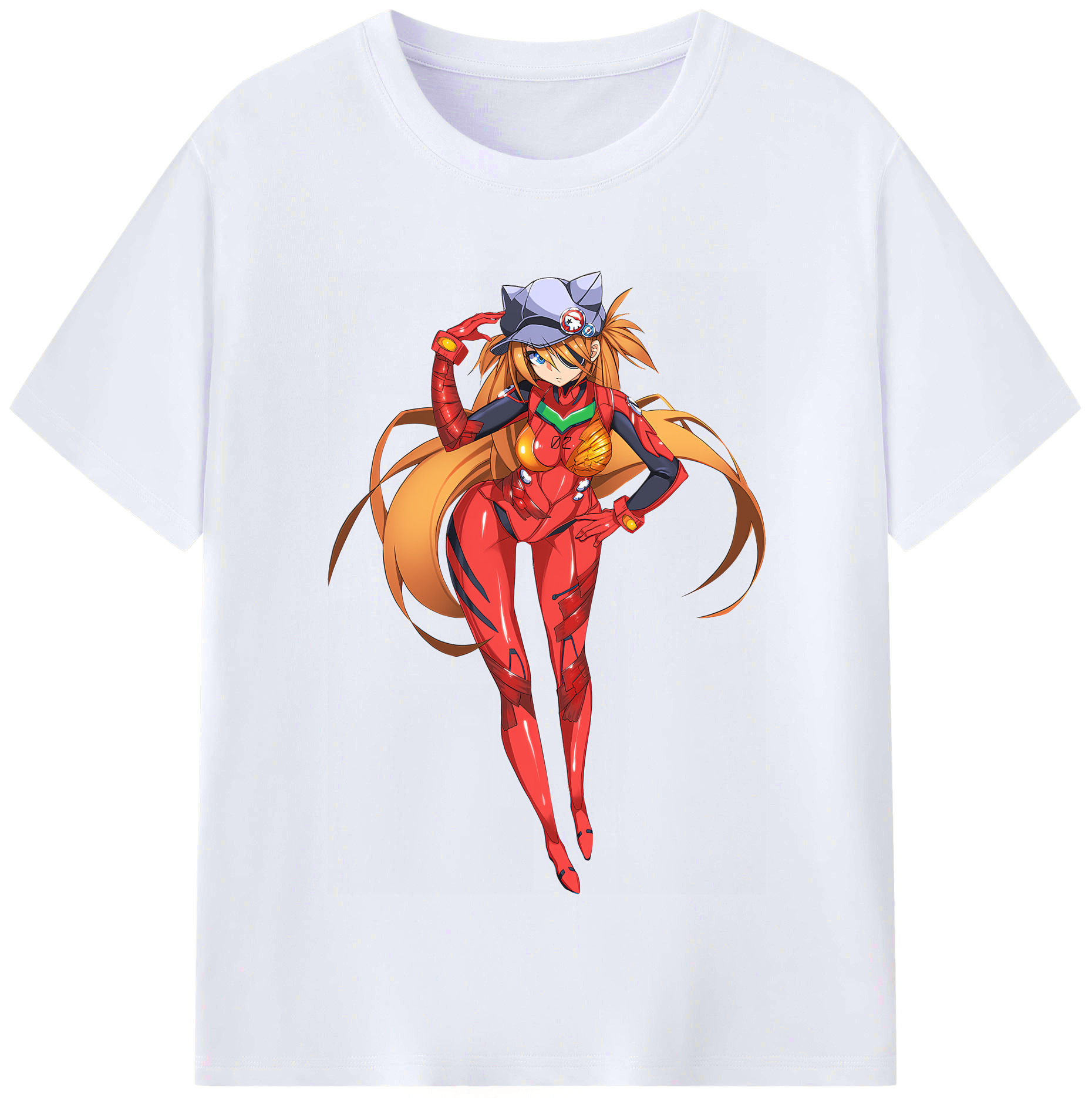 （画像用） EVA 新世紀エヴァンゲリオン レディースカジュアルプリントTシャツ（綿100％）