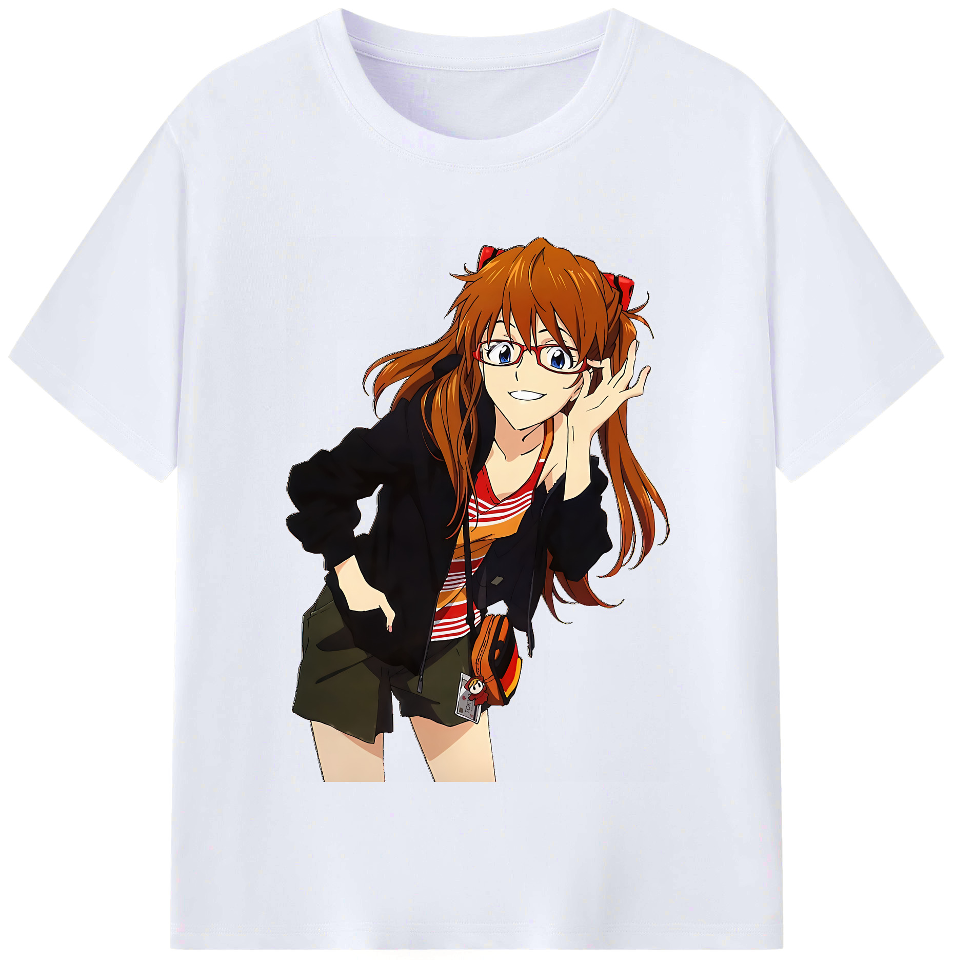 （画像用） EVA 新世紀エヴァンゲリオン レディースカジュアルプリントTシャツ（綿100％）