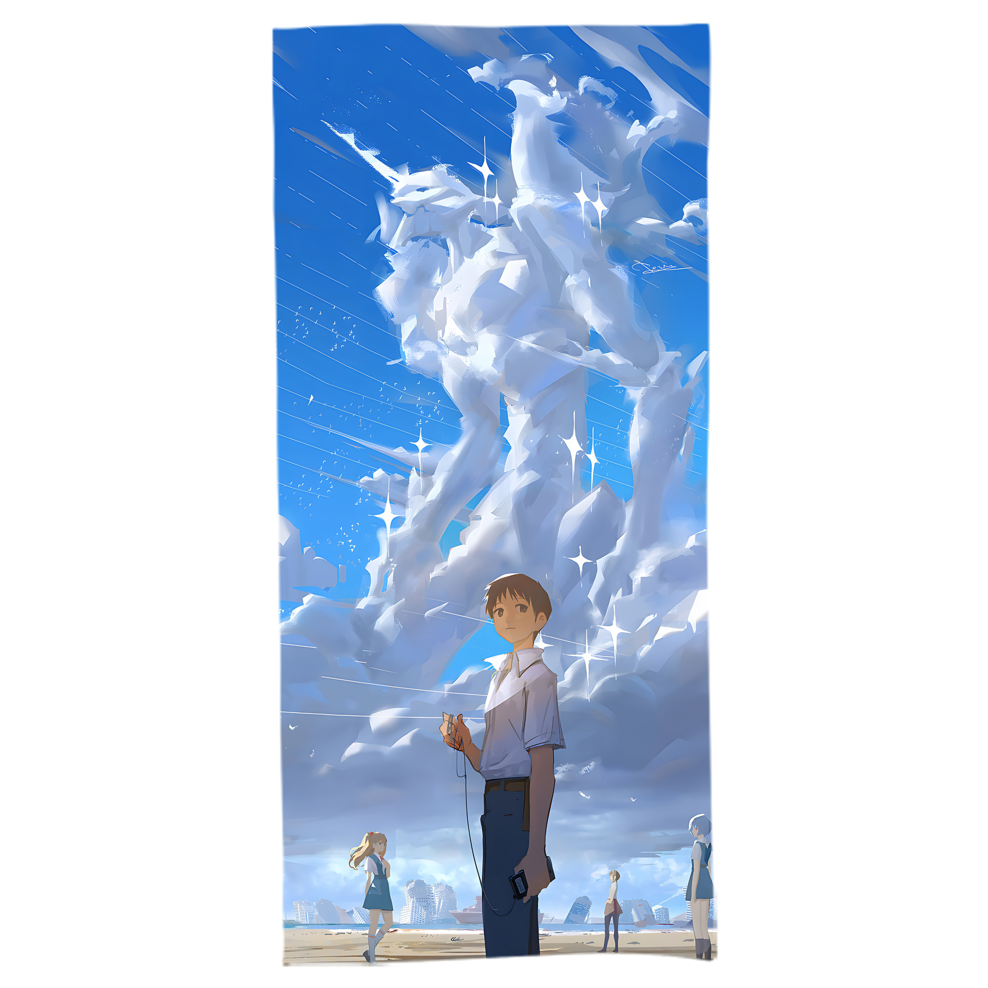 （画像用） EVA 新世紀エヴァンゲリオン 大判バスタオル 70×140cm 吸水速乾 柔らかい肌触り