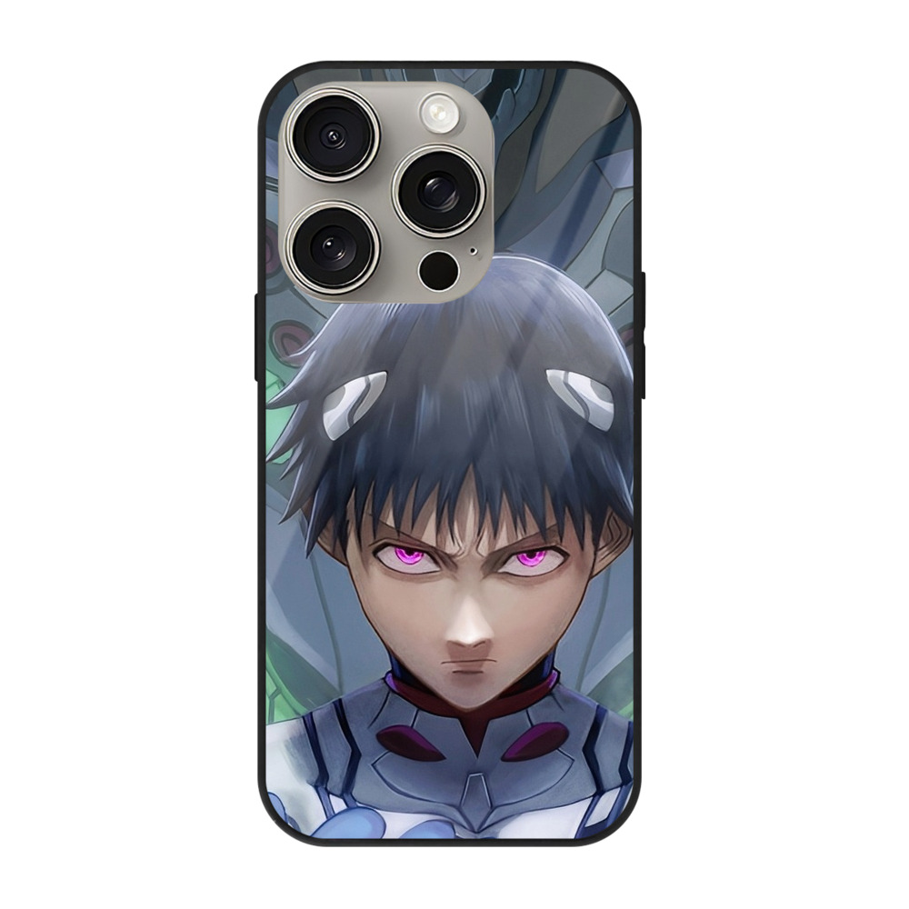 （画像用） EVA 新世紀エヴァンゲリオン 【iPhone15Pro対応】スマホケース 耐衝撃＆黄変防止 背面ガラス