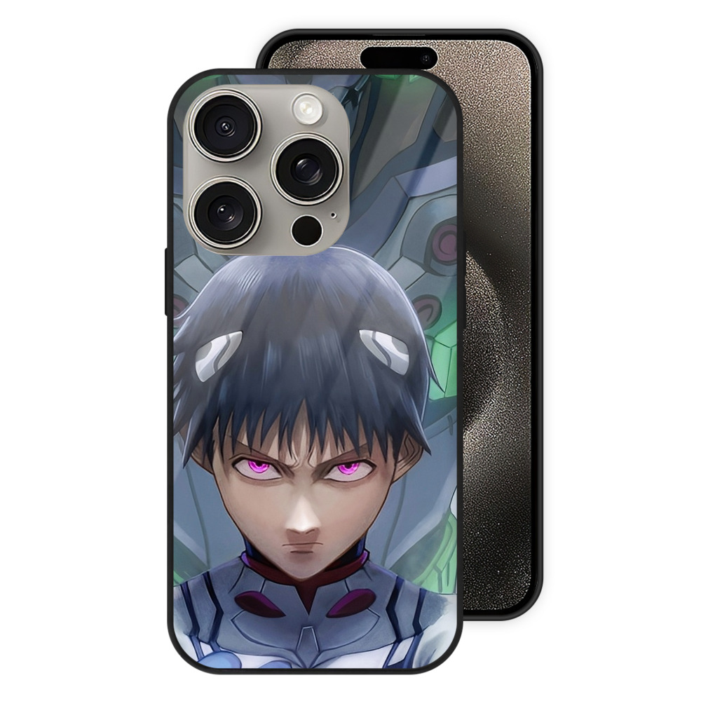 （画像用） EVA 新世紀エヴァンゲリオン 【iPhone15Pro対応】スマホケース 耐衝撃＆黄変防止 背面ガラス