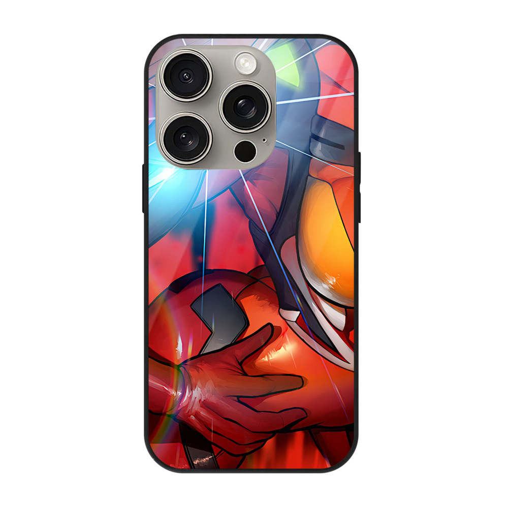 （画像用） EVA 新世紀エヴァンゲリオン 【iPhone15Pro対応】スマホケース 耐衝撃＆黄変防止 背面ガラス