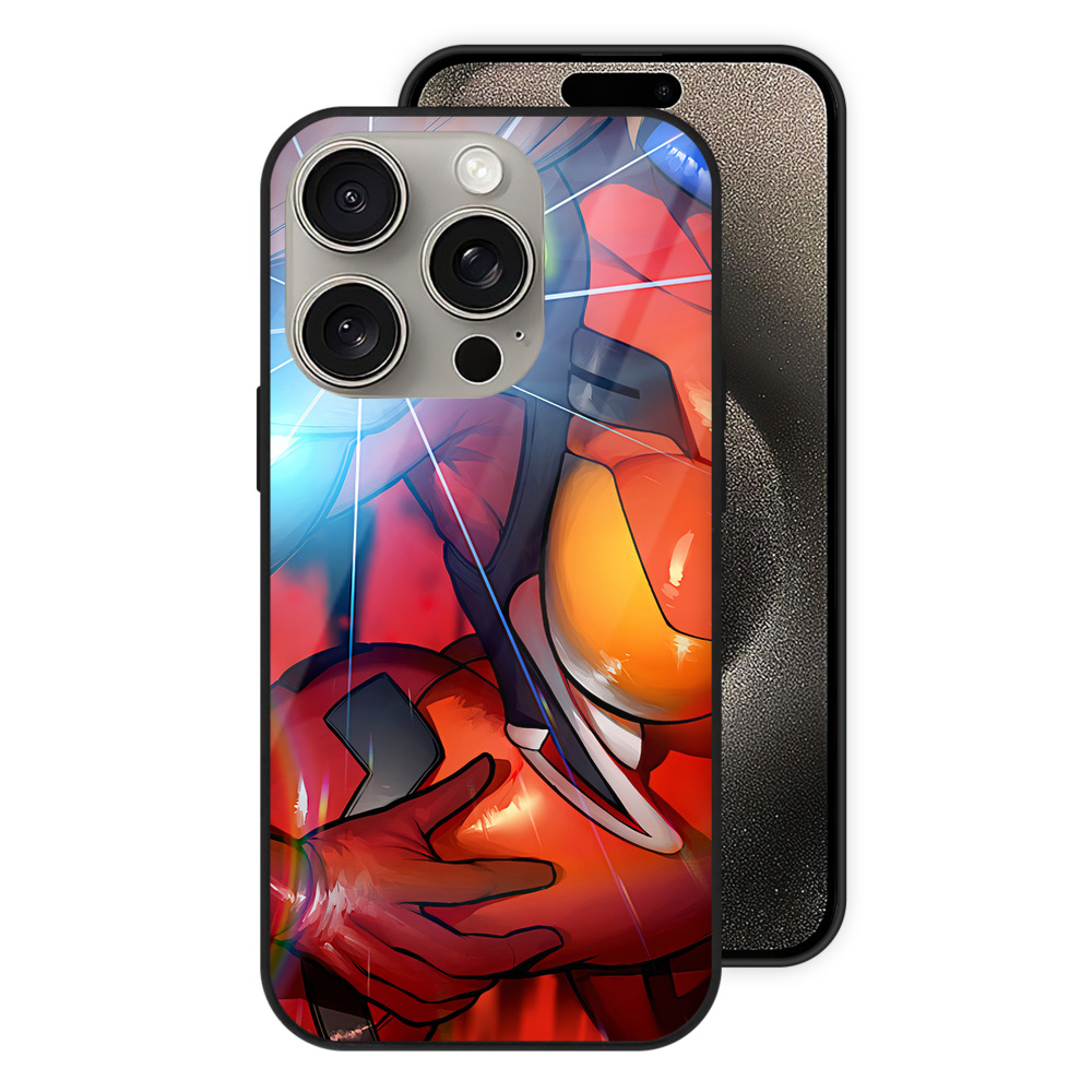 （画像用） EVA 新世紀エヴァンゲリオン 【iPhone15Pro対応】スマホケース 耐衝撃＆黄変防止 背面ガラス