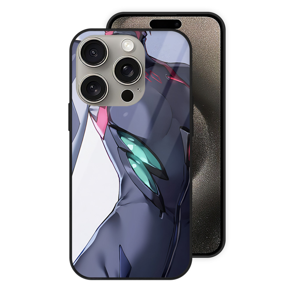 （画像用） EVA 新世紀エヴァンゲリオン 【iPhone15Pro対応】スマホケース 耐衝撃＆黄変防止 背面ガラス