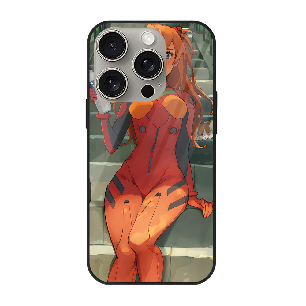 （画像用） EVA 新世紀エヴァンゲリオン 【iPhone15Pro対応】スマホケース 耐衝撃＆黄変防止 背面ガラス