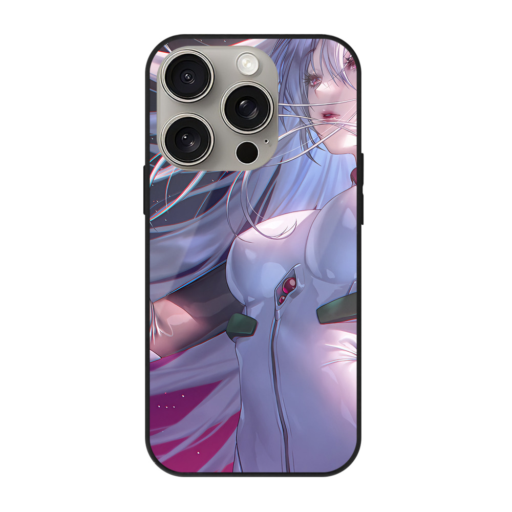 （画像用） EVA 新世紀エヴァンゲリオン 【iPhone15Pro対応】スマホケース 耐衝撃＆黄変防止 背面ガラス