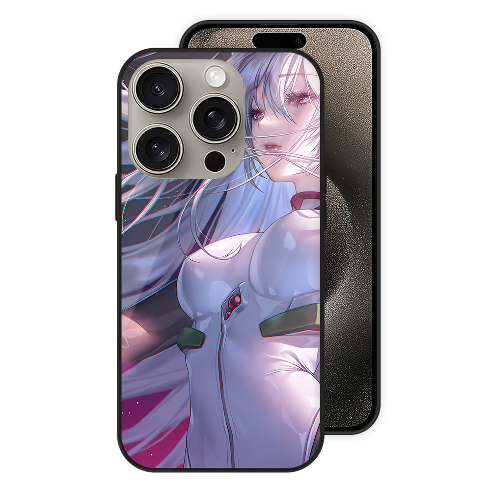 （画像用） EVA 新世紀エヴァンゲリオン 【iPhone15Pro対応】スマホケース 耐衝撃＆黄変防止 背面ガラス
