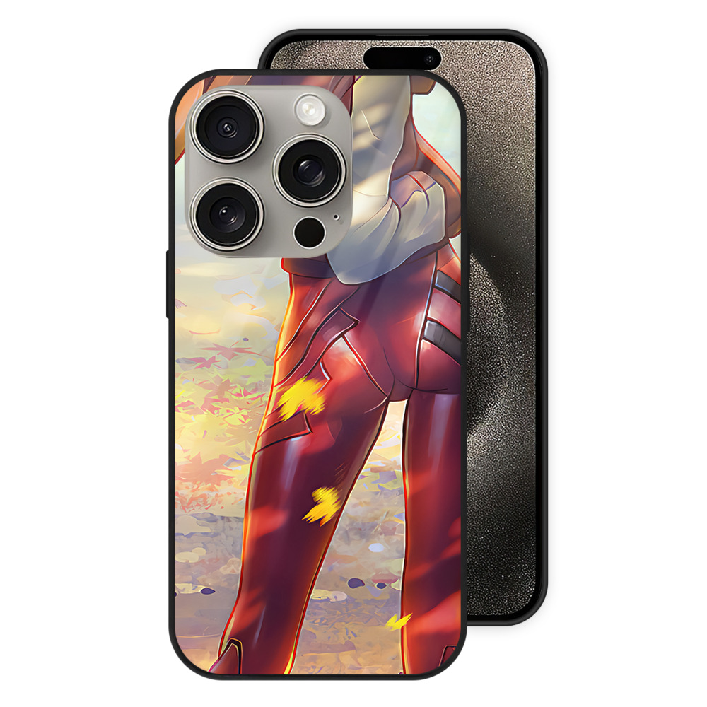 （画像用） EVA 新世紀エヴァンゲリオン 【iPhone15Pro対応】スマホケース 耐衝撃＆黄変防止 背面ガラス