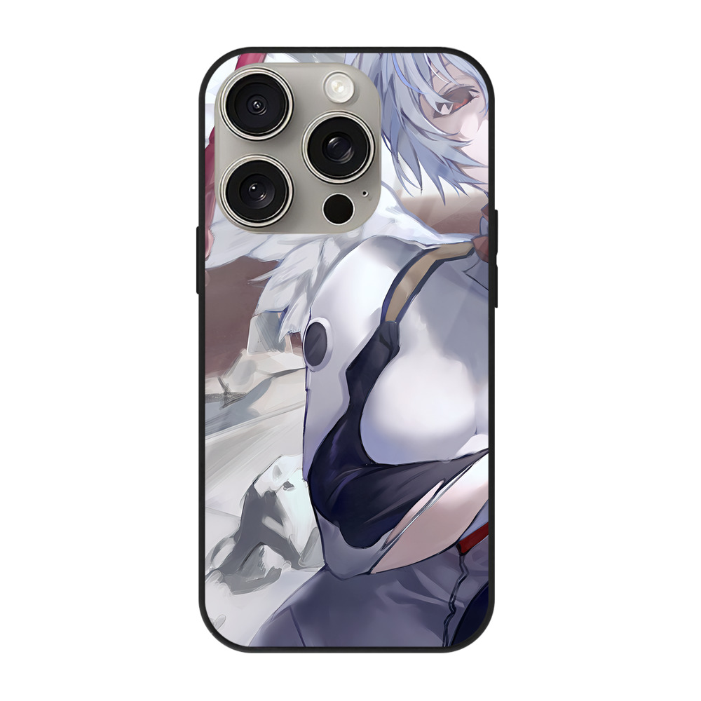 （画像用） EVA 新世紀エヴァンゲリオン 【iPhone15Pro対応】スマホケース 耐衝撃＆黄変防止 背面ガラス