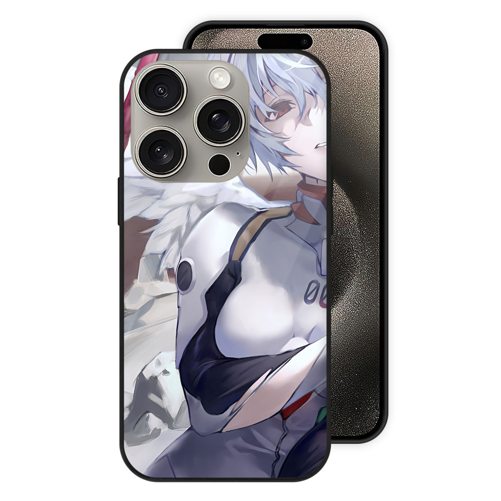 （画像用） EVA 新世紀エヴァンゲリオン 【iPhone15Pro対応】スマホケース 耐衝撃＆黄変防止 背面ガラス