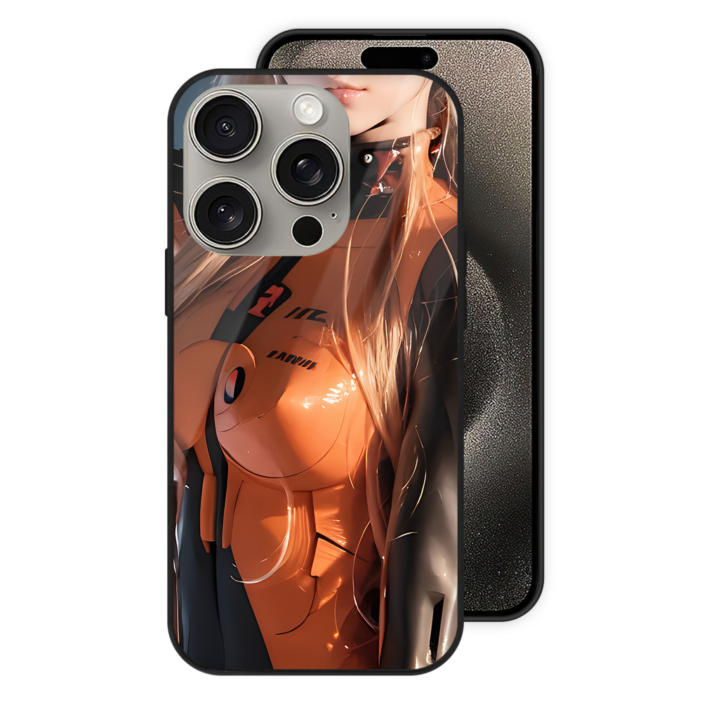 （画像用） EVA 新世紀エヴァンゲリオン 【iPhone15Pro対応】スマホケース 耐衝撃＆黄変防止 背面ガラス