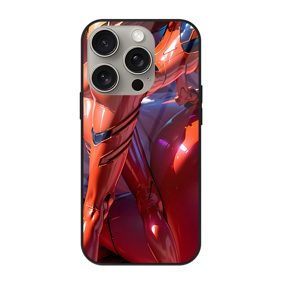 （画像用） EVA 新世紀エヴァンゲリオン 【iPhone15Pro対応】スマホケース 耐衝撃＆黄変防止 背面ガラス