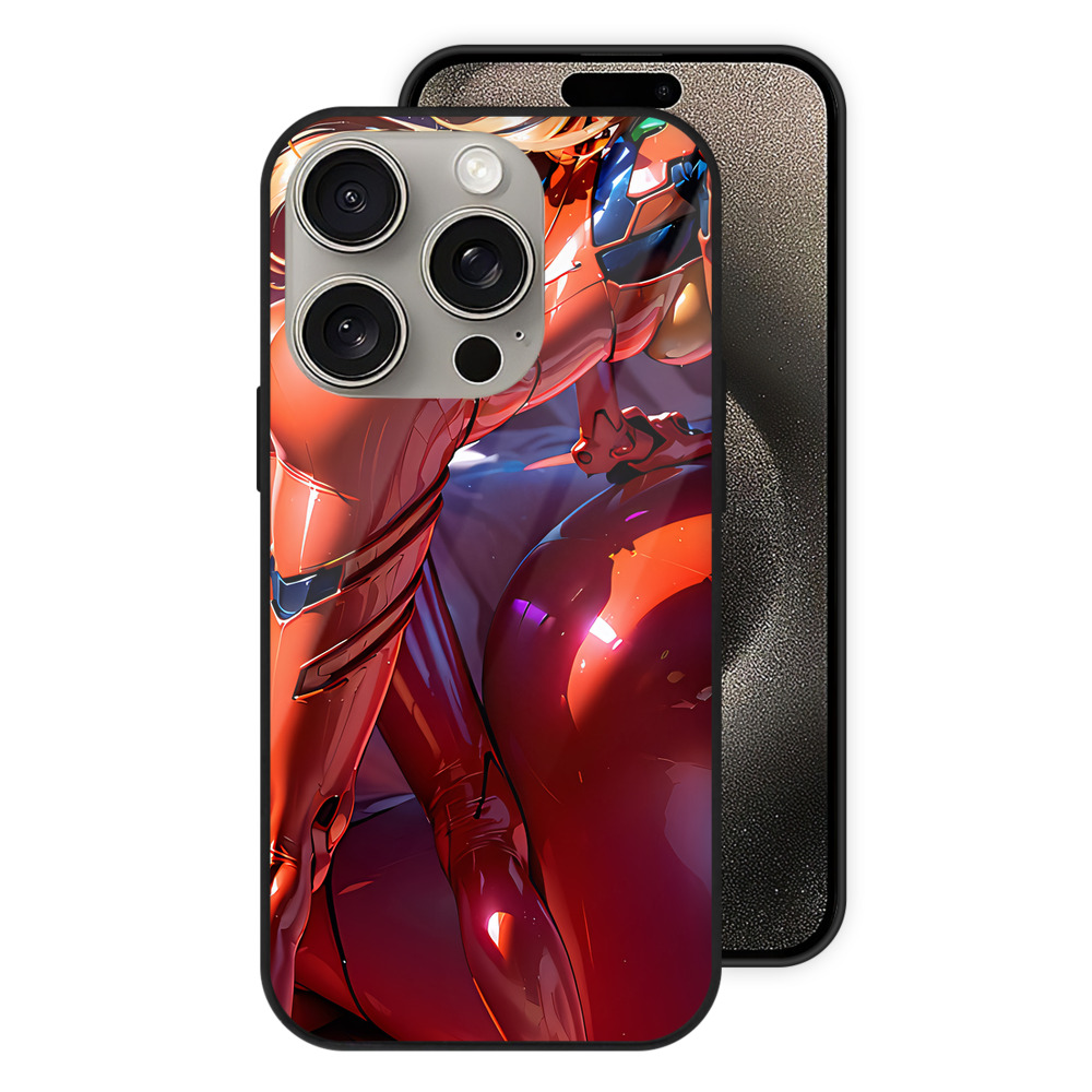 （画像用） EVA 新世紀エヴァンゲリオン 【iPhone15Pro対応】スマホケース 耐衝撃＆黄変防止 背面ガラス