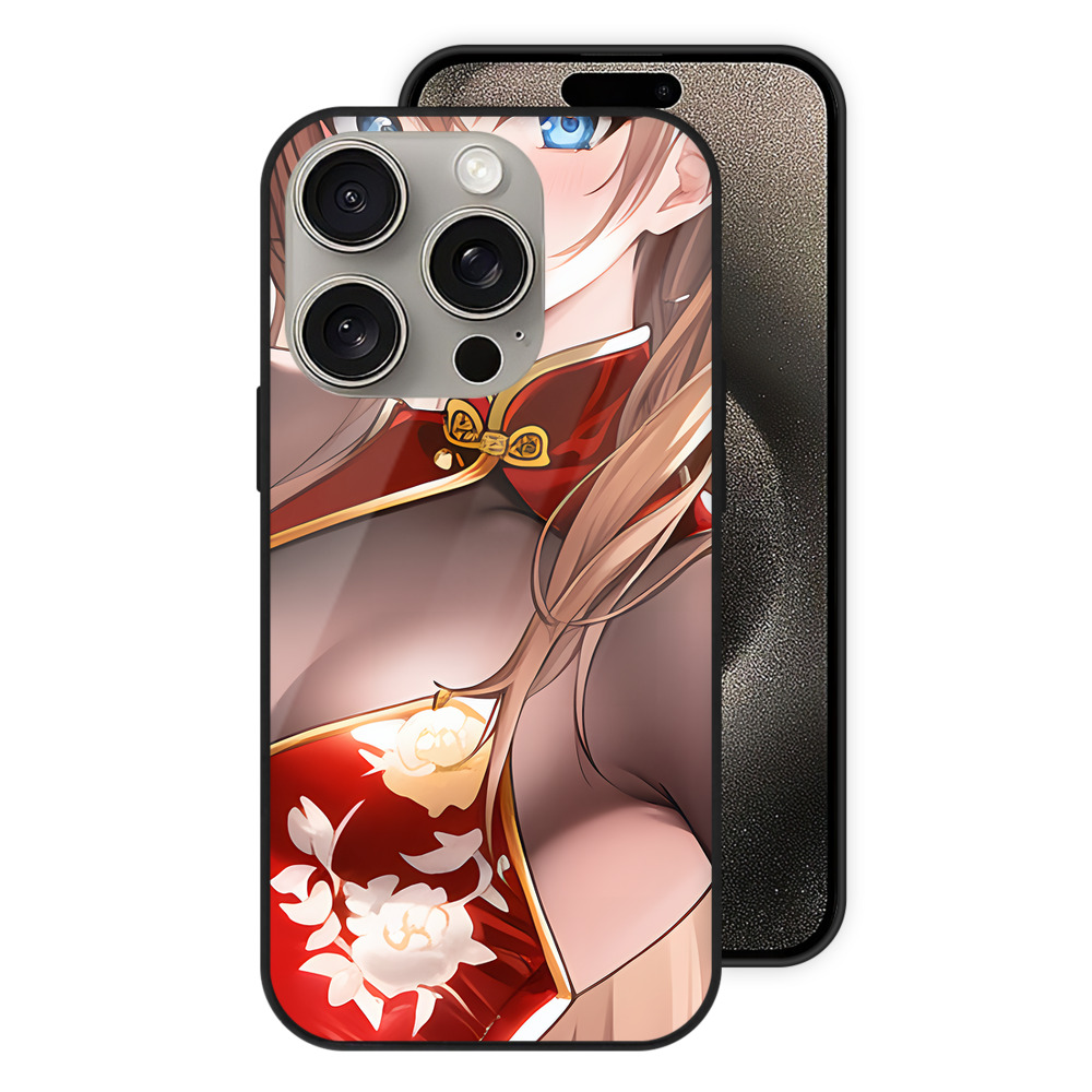 （画像用） EVA 新世紀エヴァンゲリオン 【iPhone15Pro対応】スマホケース 耐衝撃＆黄変防止 背面ガラス