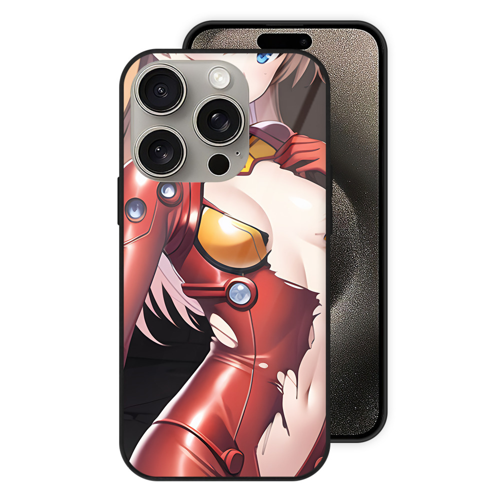 （画像用） EVA 新世紀エヴァンゲリオン 【iPhone15Pro対応】スマホケース 耐衝撃＆黄変防止 背面ガラス