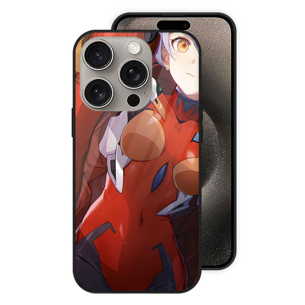 （画像用） EVA 新世紀エヴァンゲリオン 【iPhone15Pro対応】スマホケース 耐衝撃＆黄変防止 背面ガラス