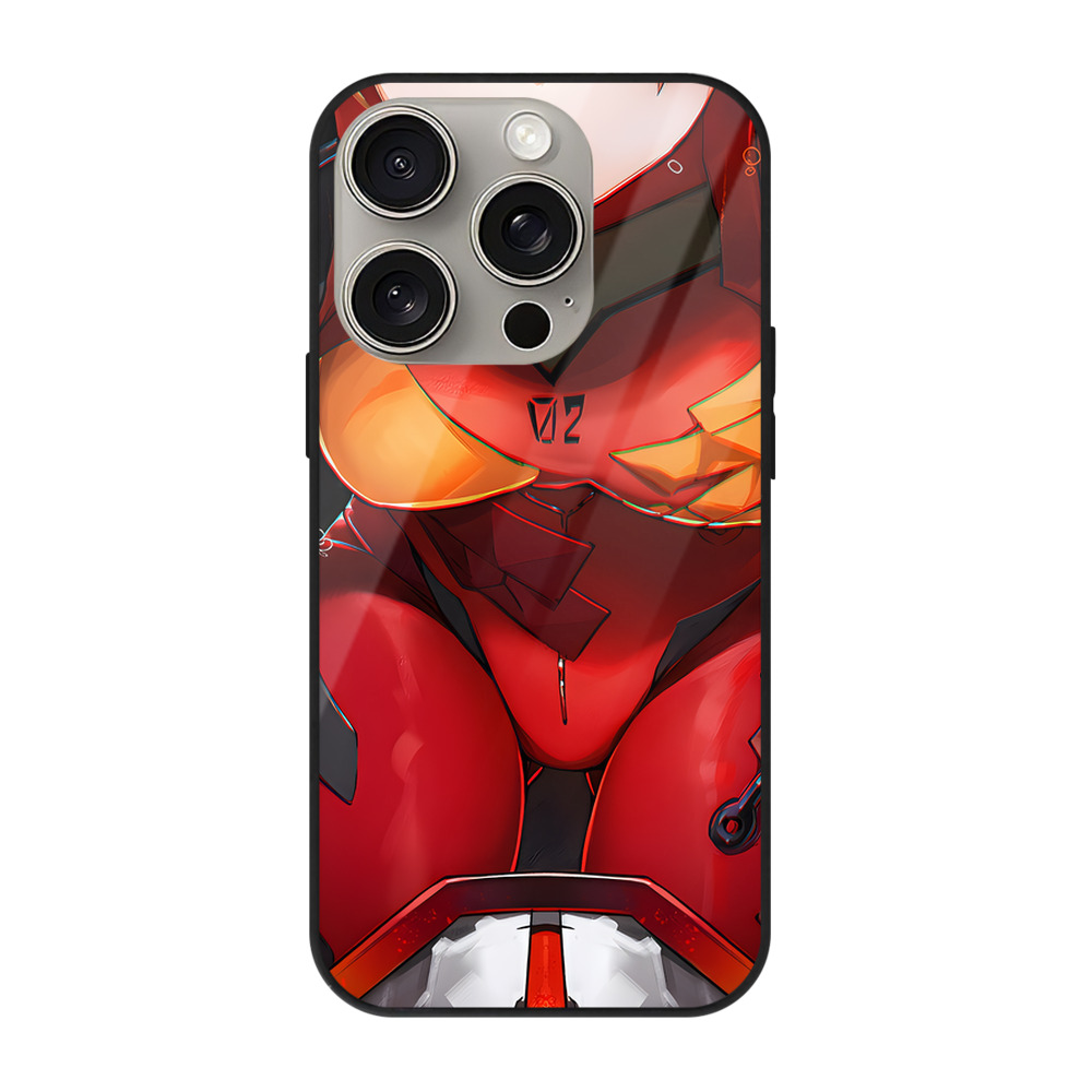 （画像用） EVA 新世紀エヴァンゲリオン 【iPhone15Pro対応】スマホケース 耐衝撃＆黄変防止 背面ガラス
