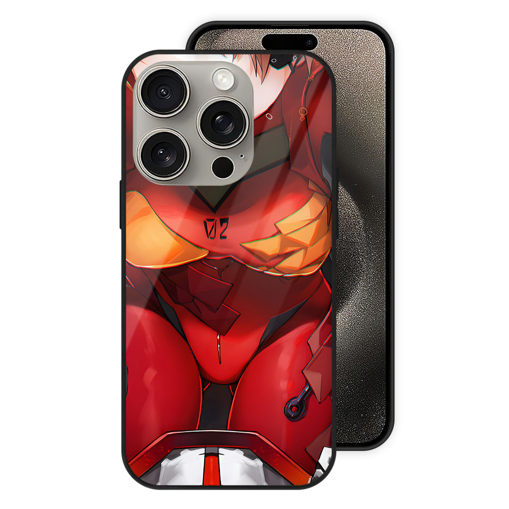 （画像用） EVA 新世紀エヴァンゲリオン 【iPhone15Pro対応】スマホケース 耐衝撃＆黄変防止 背面ガラス