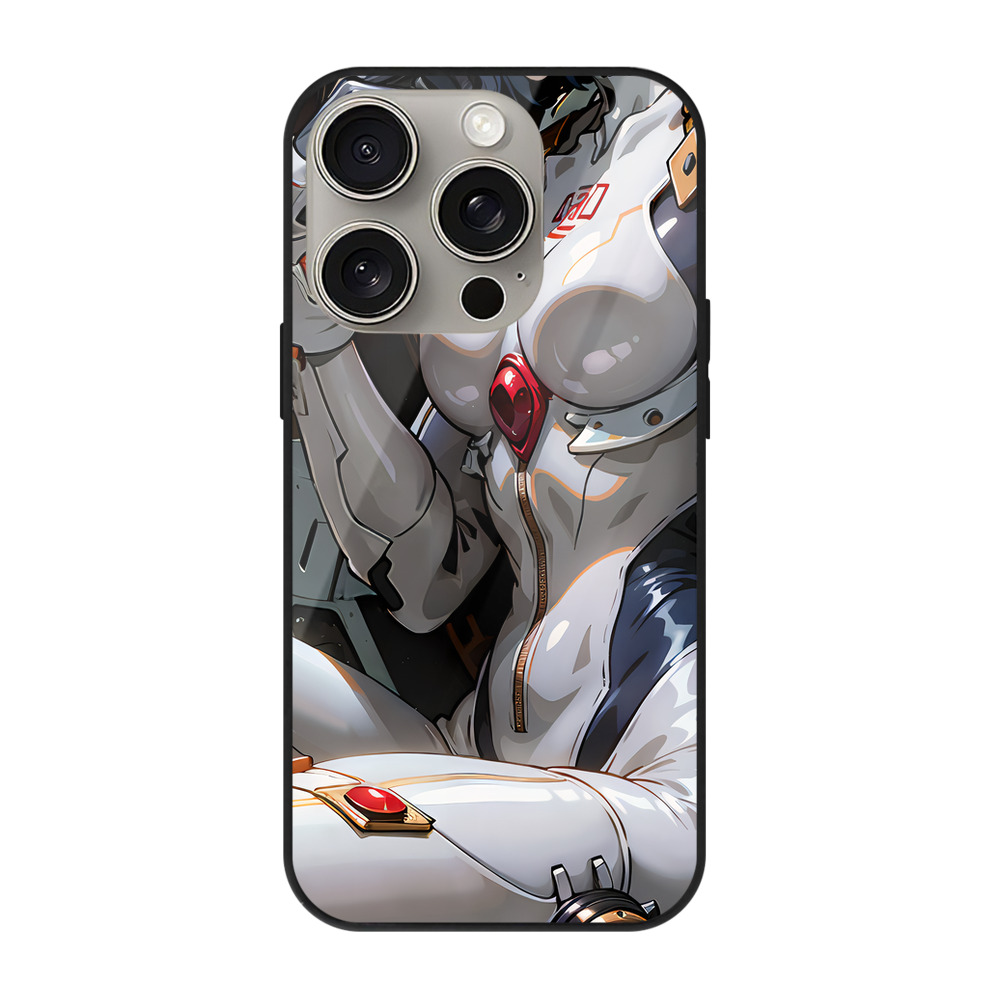 （画像用） EVA 新世紀エヴァンゲリオン 【iPhone15Pro対応】スマホケース 耐衝撃＆黄変防止 背面ガラス
