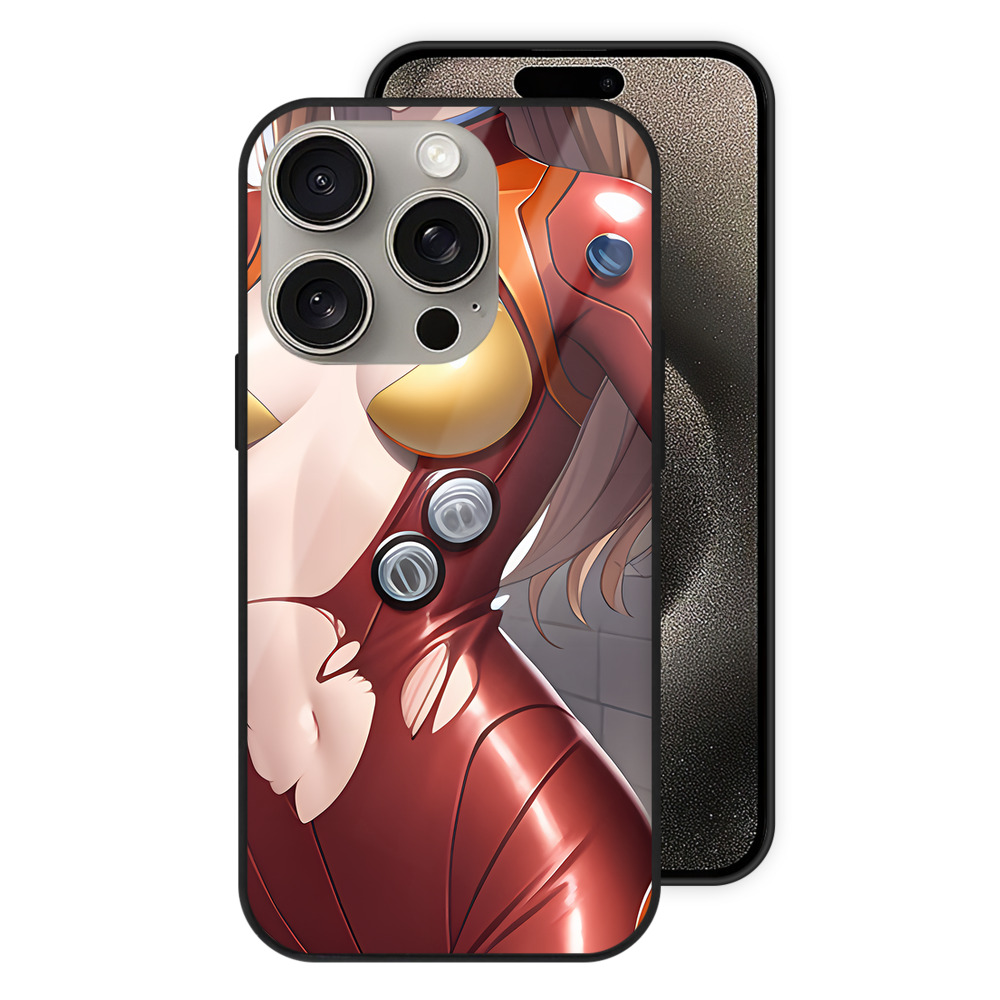 （画像用） EVA 新世紀エヴァンゲリオン 【iPhone15Pro対応】スマホケース 耐衝撃＆黄変防止 背面ガラス