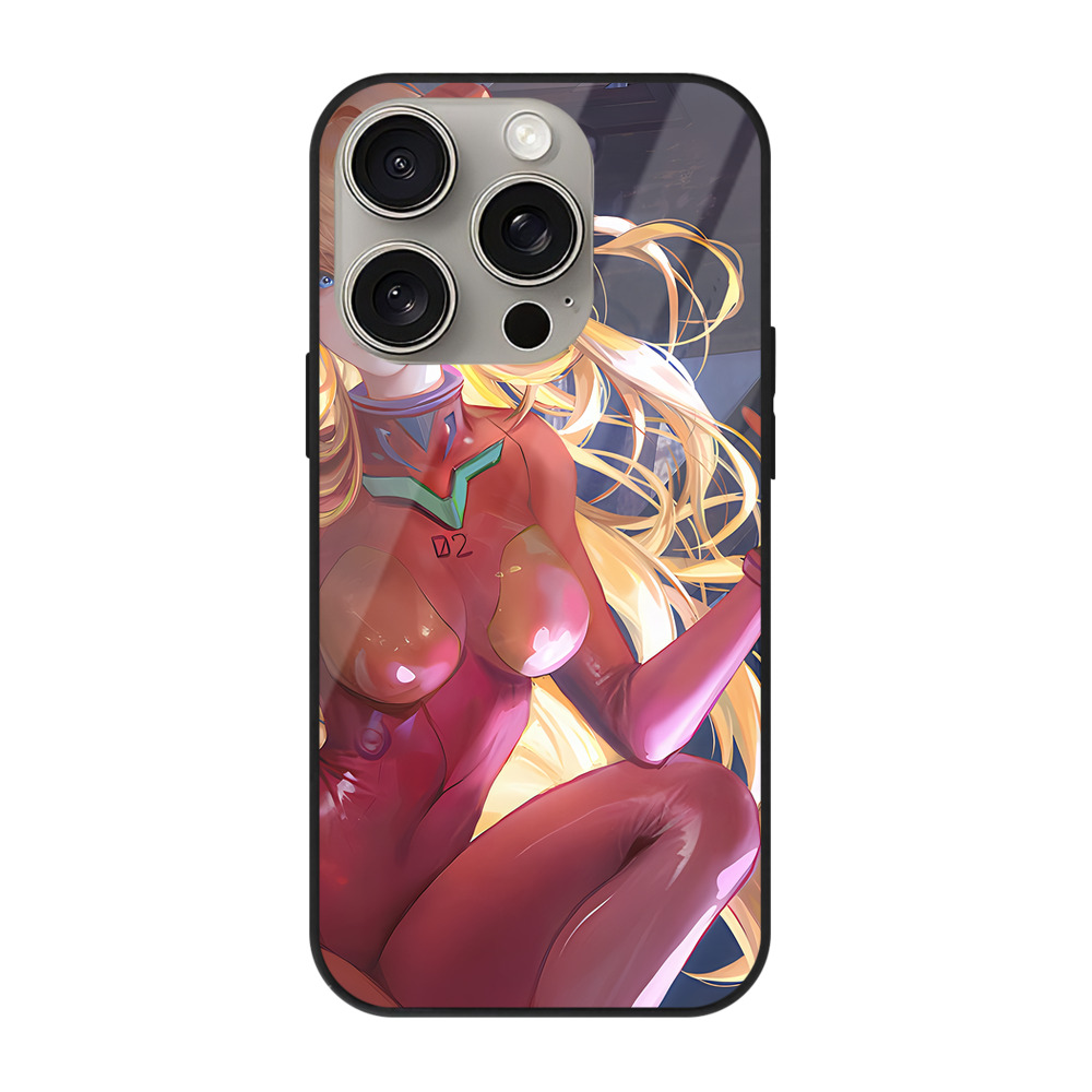 （画像用） EVA 新世紀エヴァンゲリオン 【iPhone15Pro対応】スマホケース 耐衝撃＆黄変防止 背面ガラス