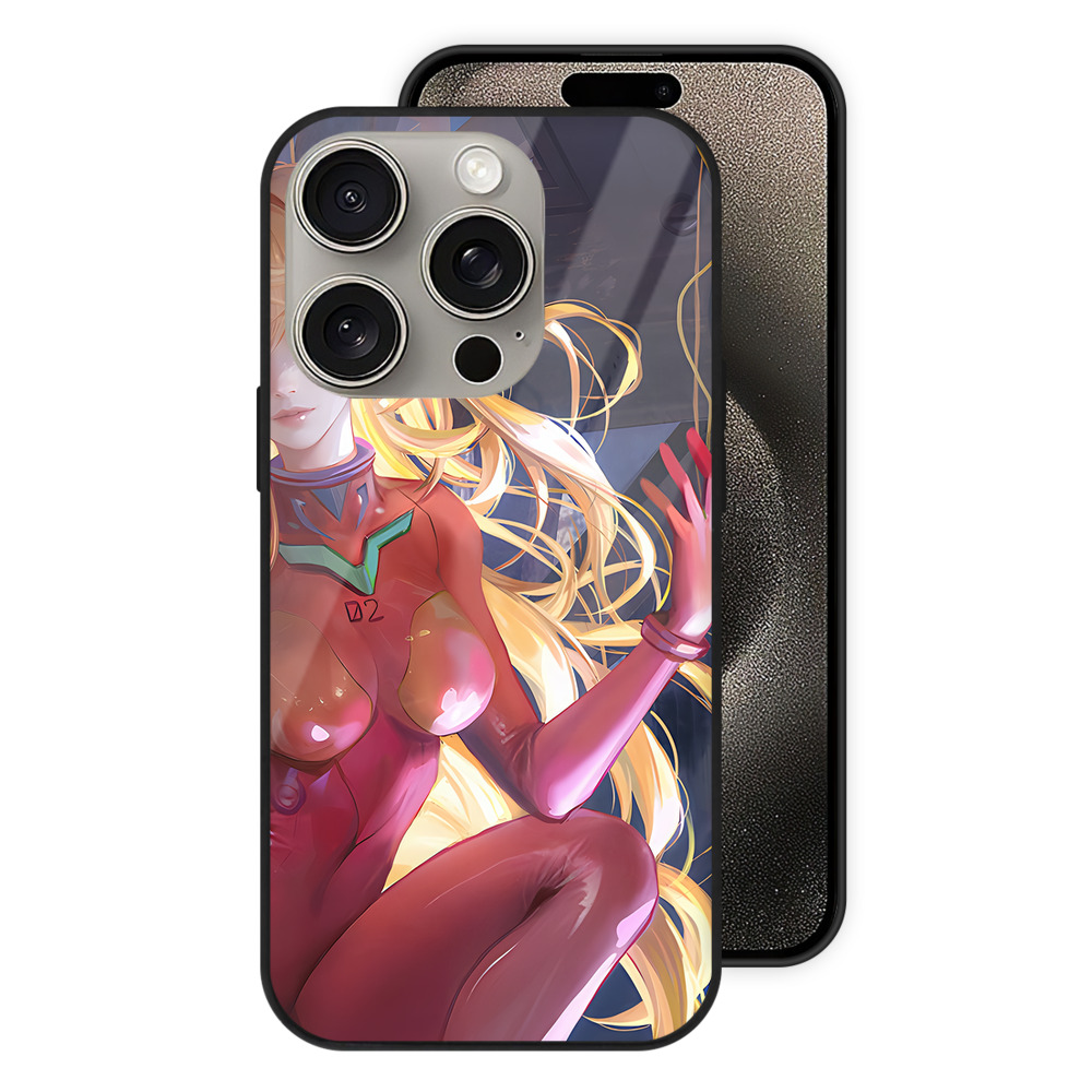 （画像用） EVA 新世紀エヴァンゲリオン 【iPhone15Pro対応】スマホケース 耐衝撃＆黄変防止 背面ガラス