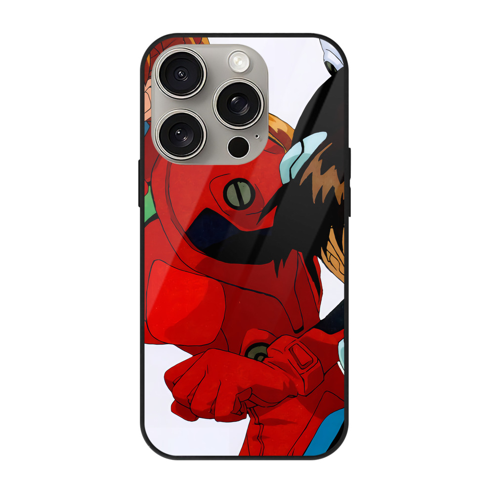 （画像用） EVA 新世紀エヴァンゲリオン 【iPhone15Pro対応】スマホケース 耐衝撃＆黄変防止 背面ガラス