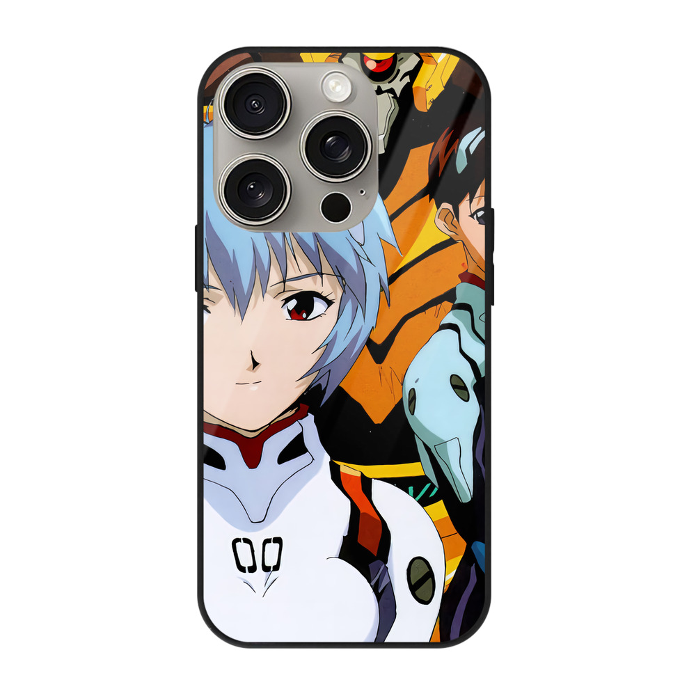（画像用） EVA 新世紀エヴァンゲリオン 【iPhone15Pro対応】スマホケース 耐衝撃＆黄変防止 背面ガラス