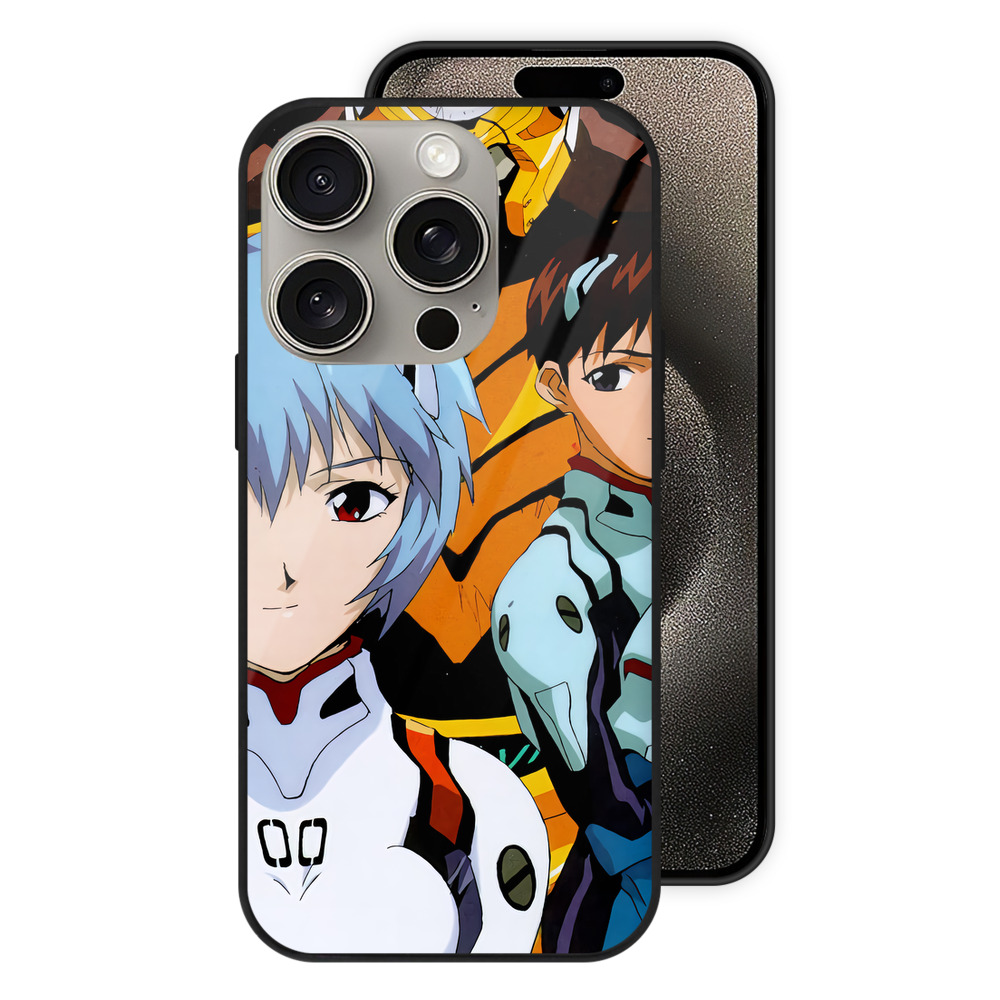 （画像用） EVA 新世紀エヴァンゲリオン 【iPhone15Pro対応】スマホケース 耐衝撃＆黄変防止 背面ガラス