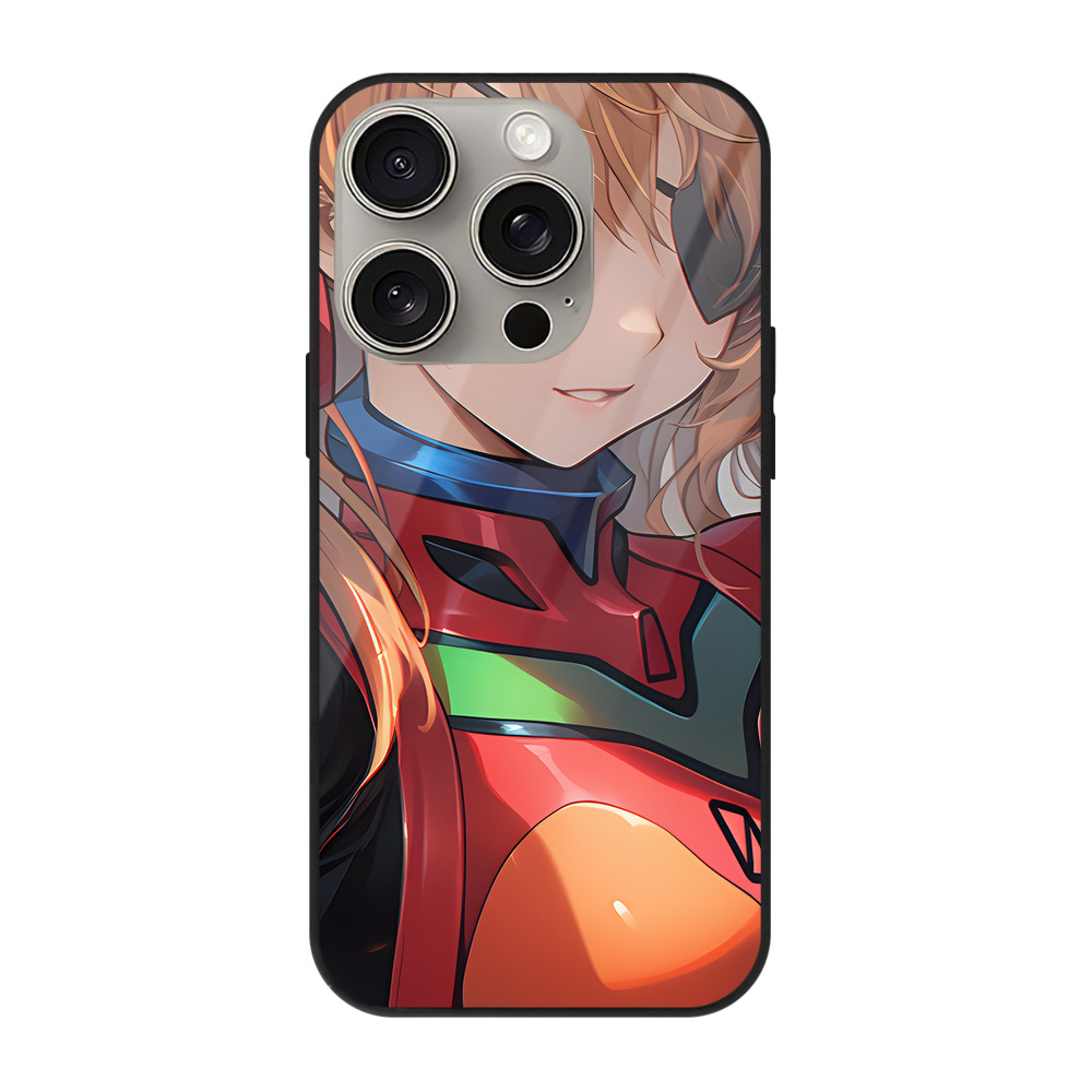 （画像用） EVA 新世紀エヴァンゲリオン 【iPhone15Pro対応】スマホケース 耐衝撃＆黄変防止 背面ガラス