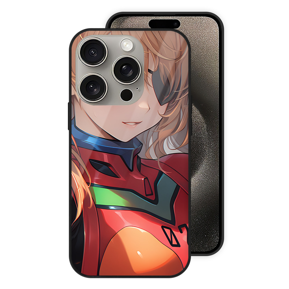 （画像用） EVA 新世紀エヴァンゲリオン 【iPhone15Pro対応】スマホケース 耐衝撃＆黄変防止 背面ガラス