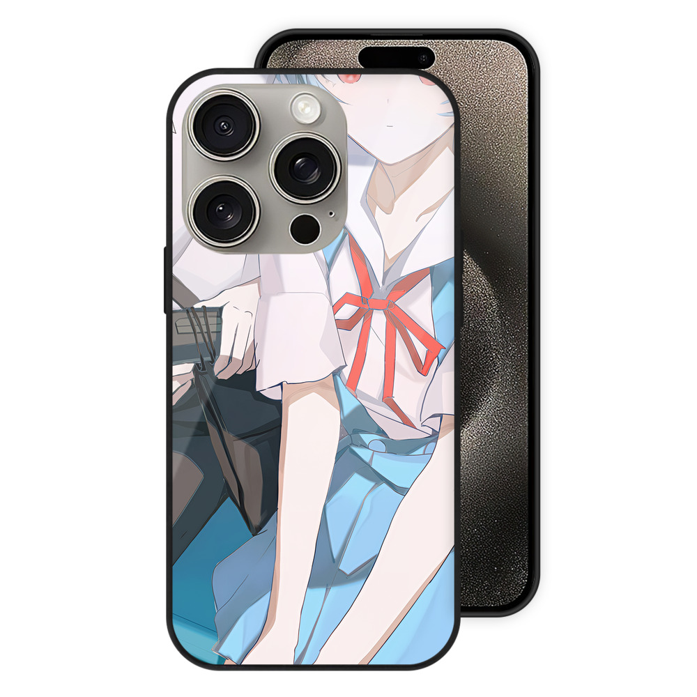 （画像用） EVA 新世紀エヴァンゲリオン 【iPhone15Pro対応】スマホケース 耐衝撃＆黄変防止 背面ガラス