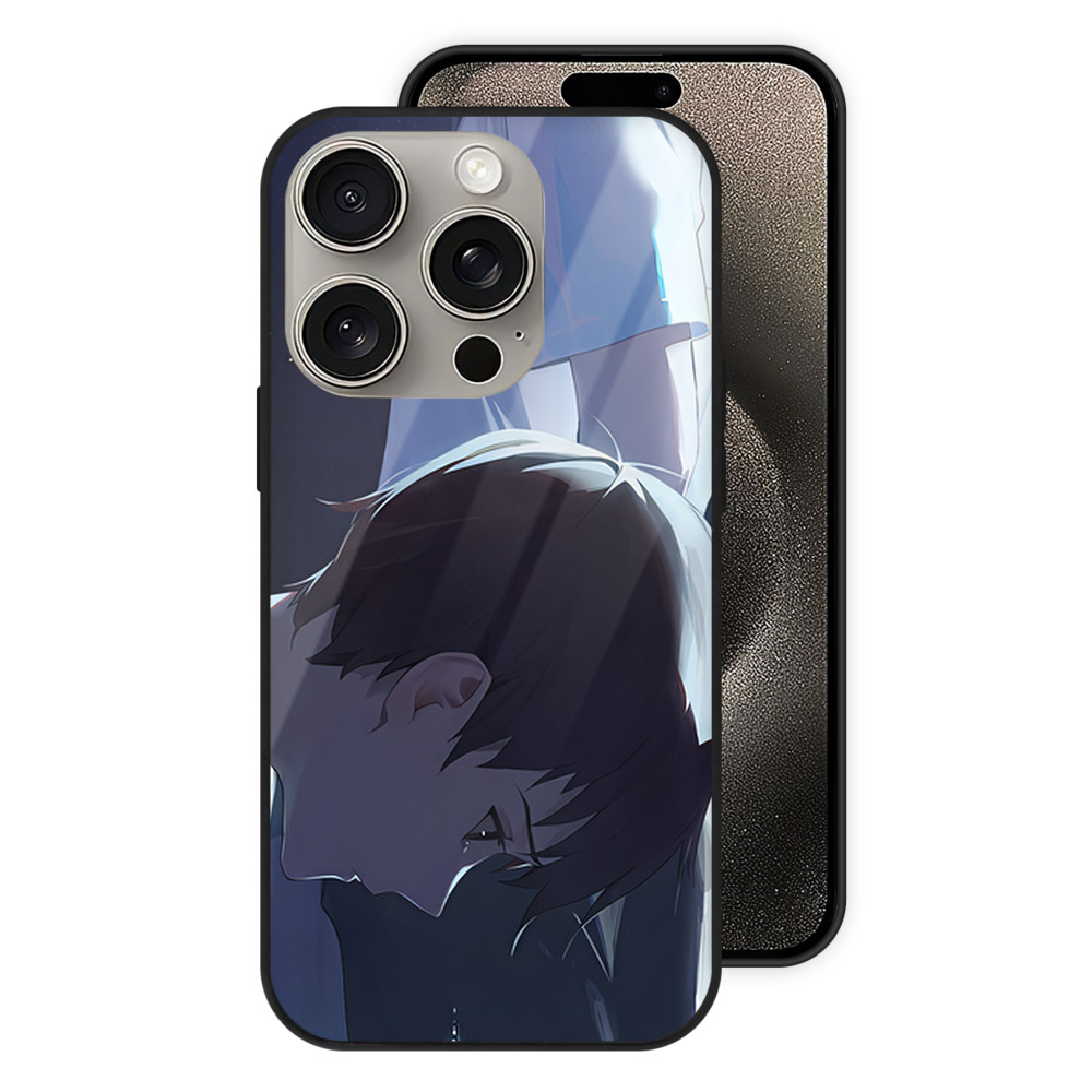 （画像用） EVA 新世紀エヴァンゲリオン 【iPhone15Pro対応】スマホケース 耐衝撃＆黄変防止 背面ガラス