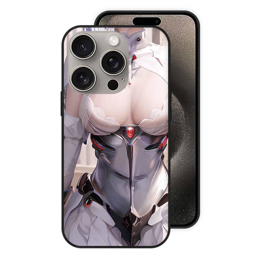 （画像用） EVA 新世紀エヴァンゲリオン 【iPhone15Pro対応】スマホケース 耐衝撃＆黄変防止 背面ガラス