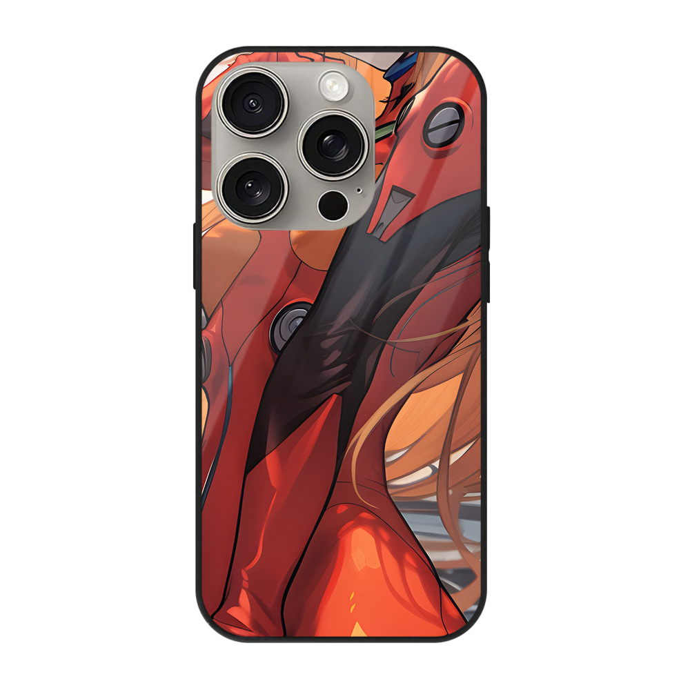 （画像用） EVA 新世紀エヴァンゲリオン 【iPhone15Pro対応】スマホケース 耐衝撃＆黄変防止 背面ガラス
